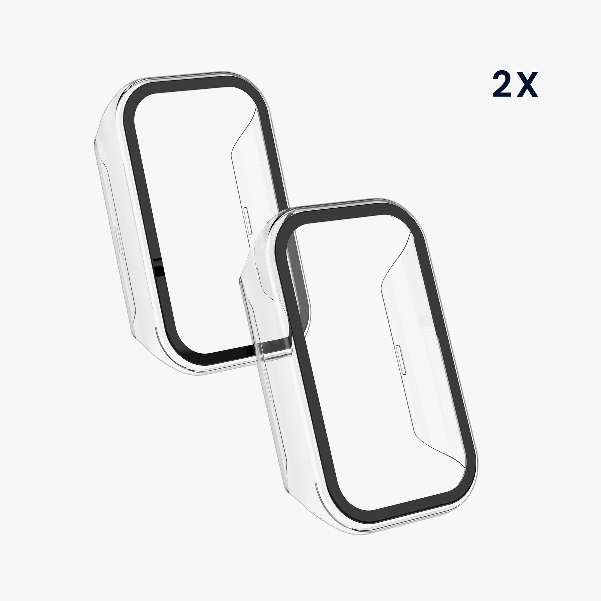 2x Ochranná fólie Xiaomi Smart Band 8 Active / Redmi Band 2 kwmobile - transparentní