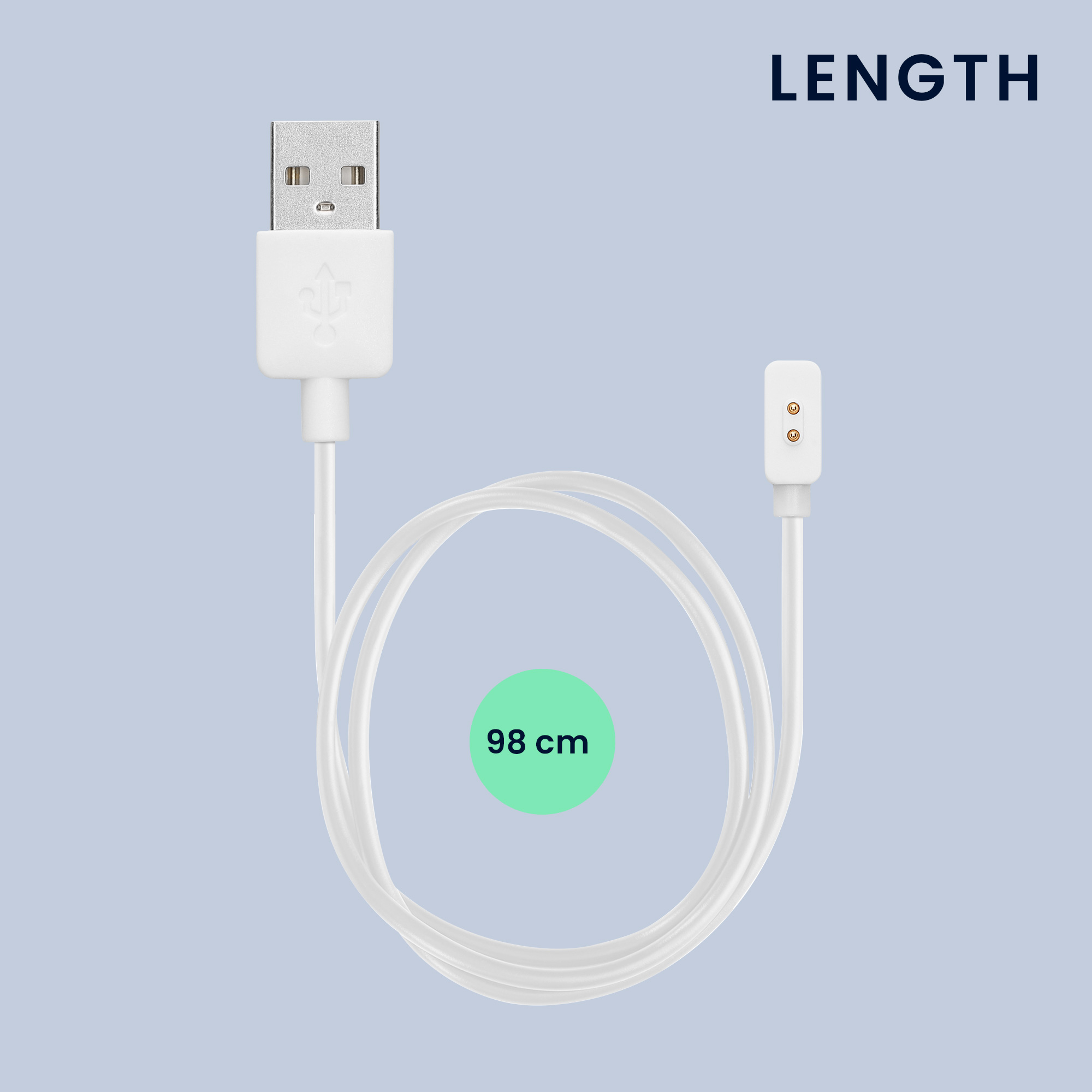 kwmobile nabíjecí kabel Redmi Watch 4 / Watch 3 Active / Lite / Smart - bílá