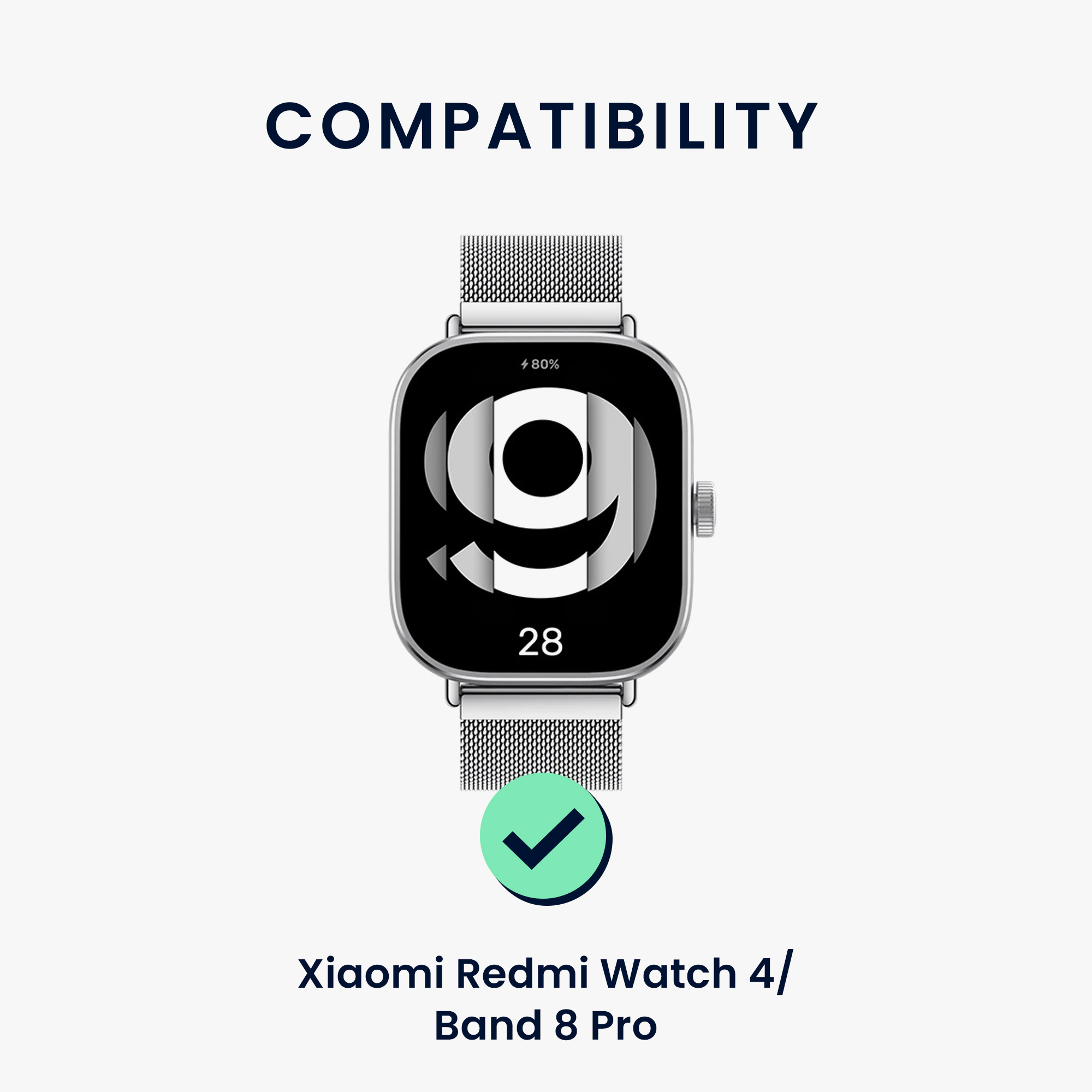 kwmobile řemínek k hodinkám Redmi Watch 4 / - černá / tmavě zelená