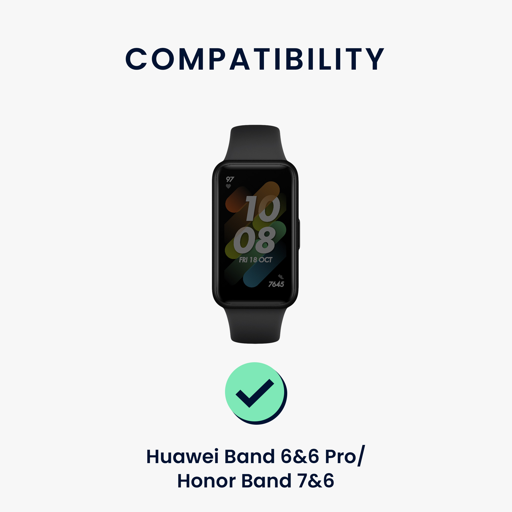 Sada řemínků na chytré hodinky Huawei Band 6 / 6 Pro / Honor Band 7 / 6 2 ks černo-šedo-černo-červené