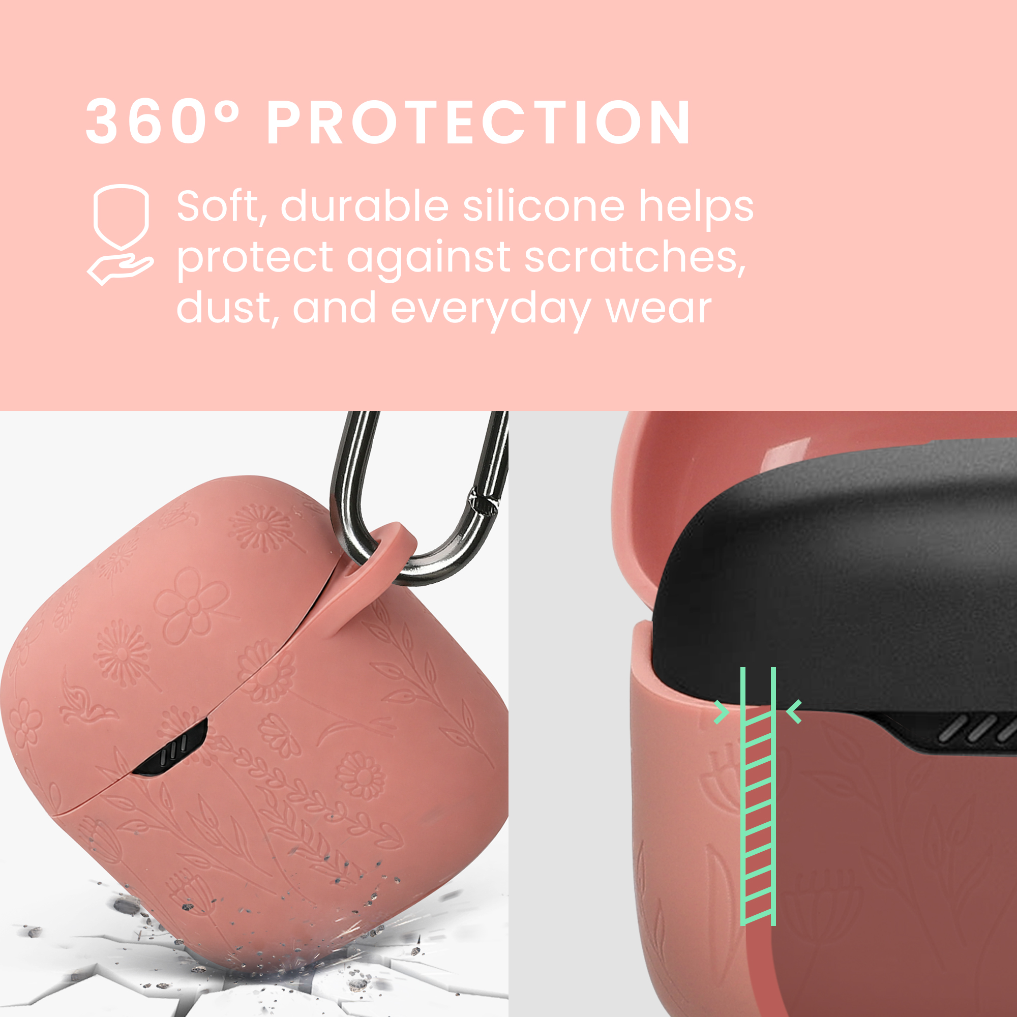 Pouzdro na sluchátka kwmobile pro JBL Tune Flex - embosovaný vzor