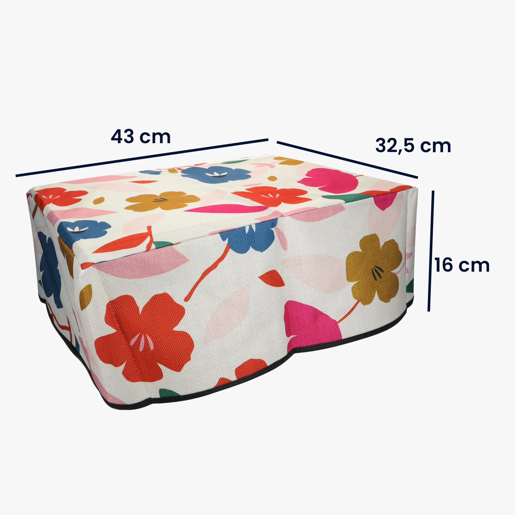 Ochranný obal Canon Pixma TS5150 kwmobile Colorful Flowers tmavě růžovo-tmavě modro-krémové