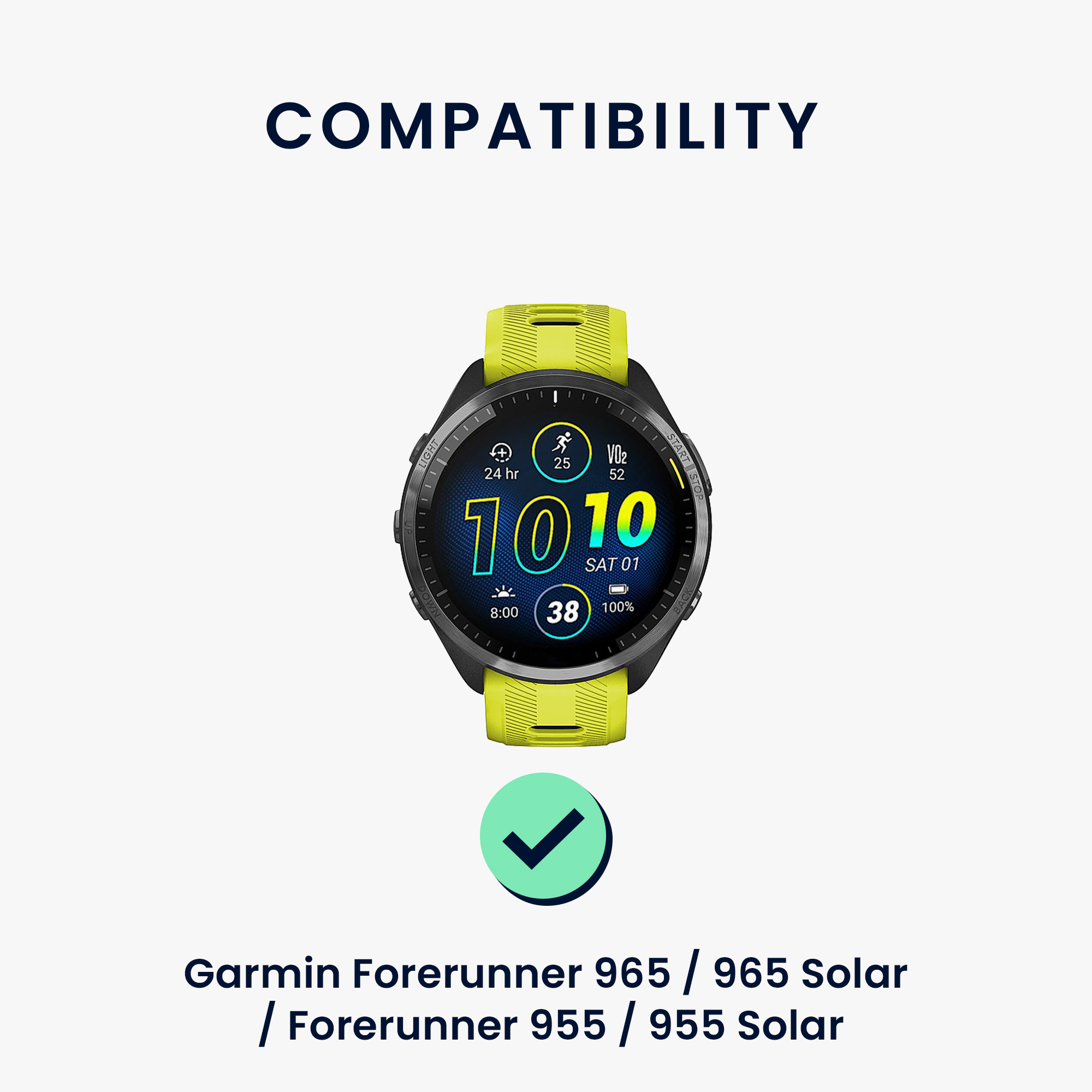 Řemínek Garmin Forerunner 965 / 965 So kwmobile silikon 2 ks šedá / tmavě