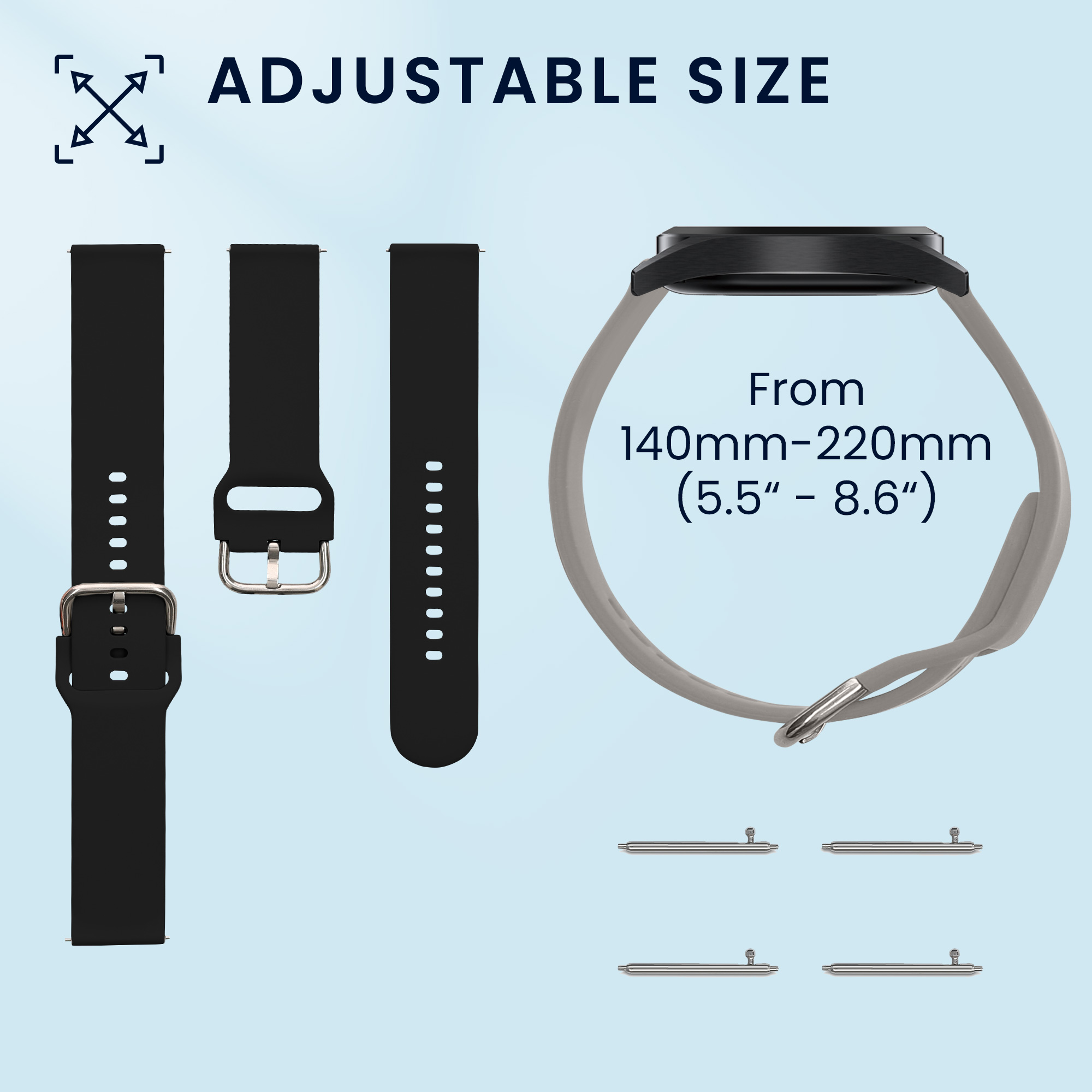Náhradní řemínky CMF by Nothing Watch Pro (D395) sada 2 ks černá/šedá kwmobile