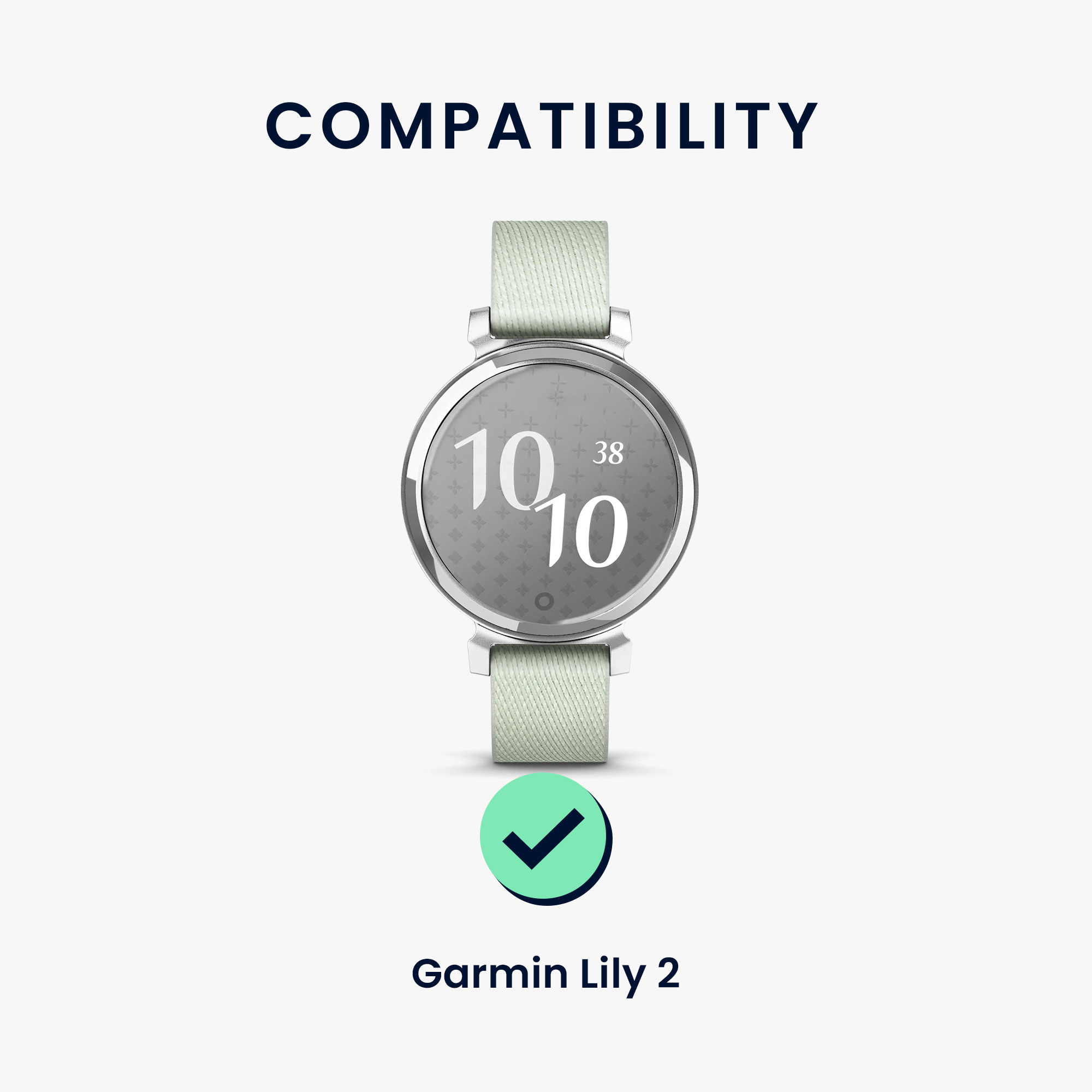 Řemínek kwmobile pro Garmin Lily 2 / Lily 2 Active, levandulová / šedá