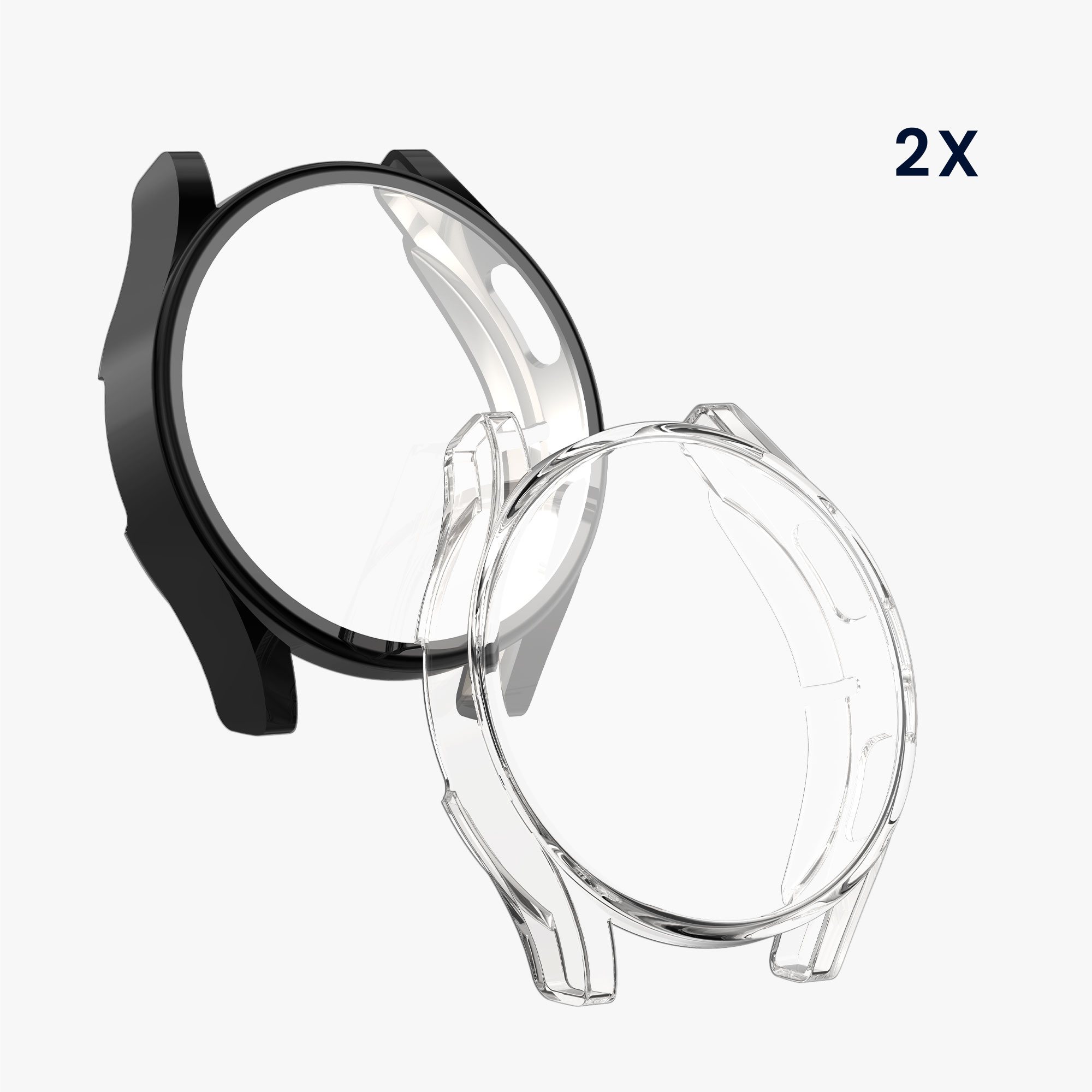 2x Ochranná fólie na hodinky Galaxy Watch FE 40mm kwmobile transparentní/černý