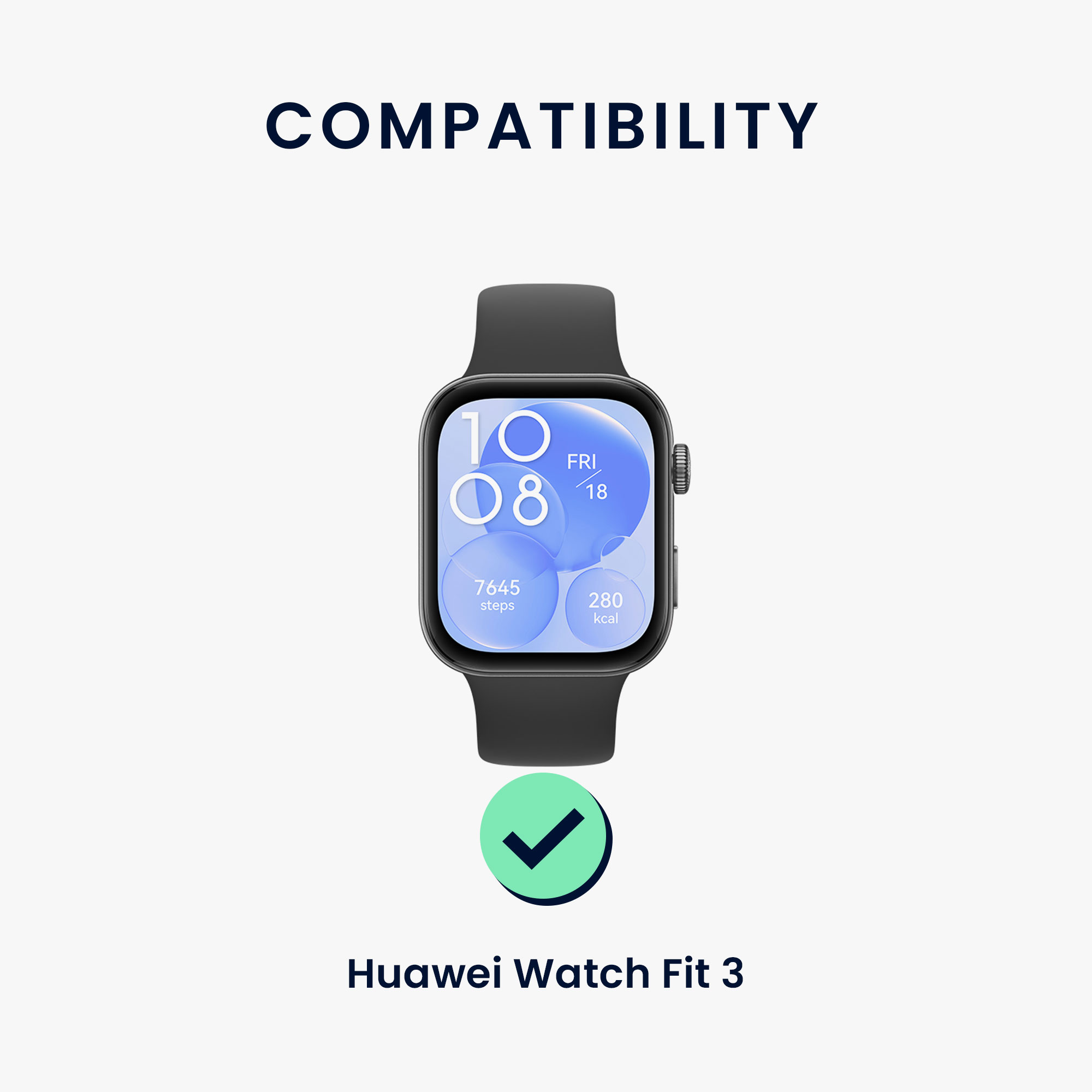 Scrunchie řemínek hodinky Huawei Watch Fit 3 textilní 19 cm kwmobile