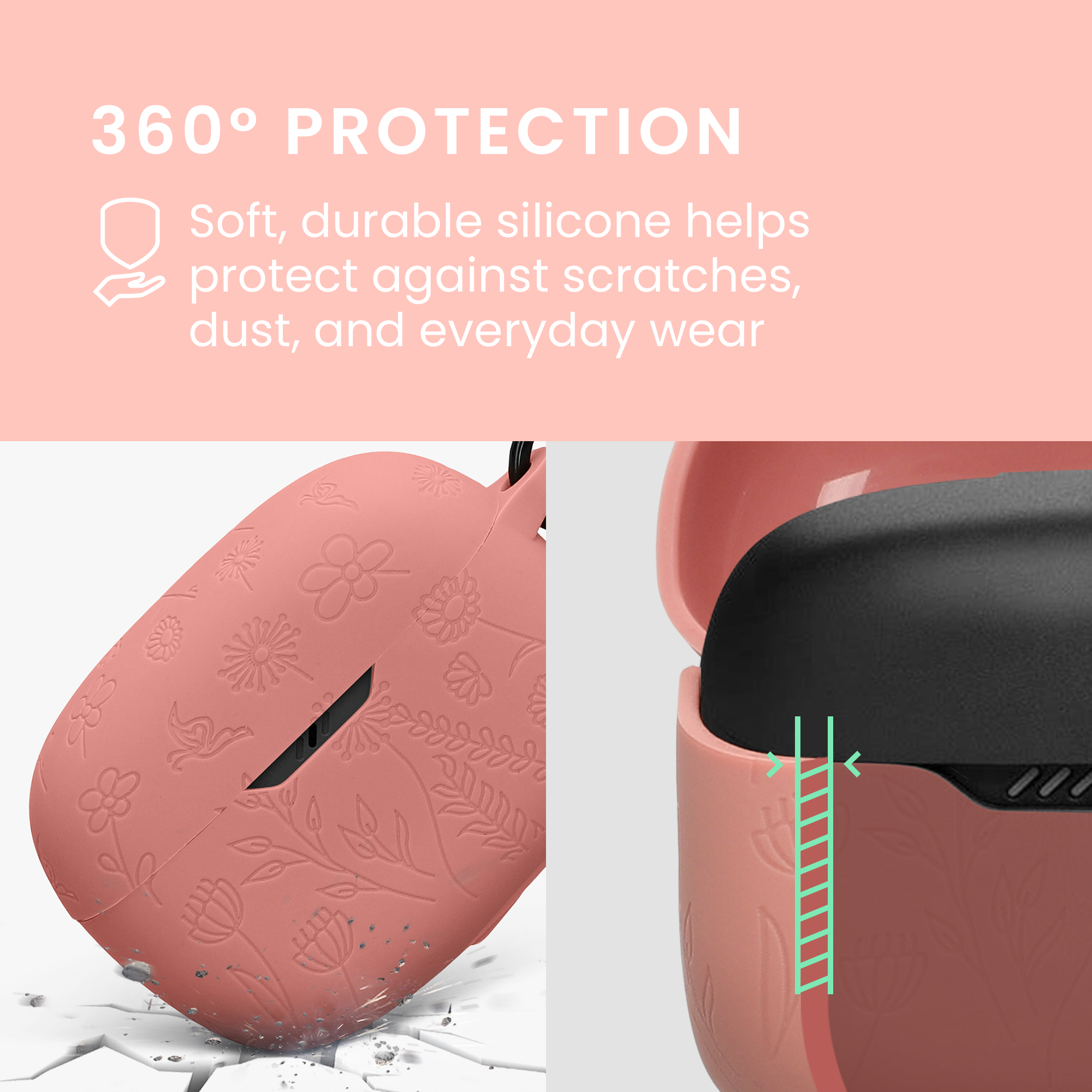 Pouzdro na sluchátka kwmobile pro JBL Wave Beam / Beam 2 / Wave 200TWS, reliéfní vzor