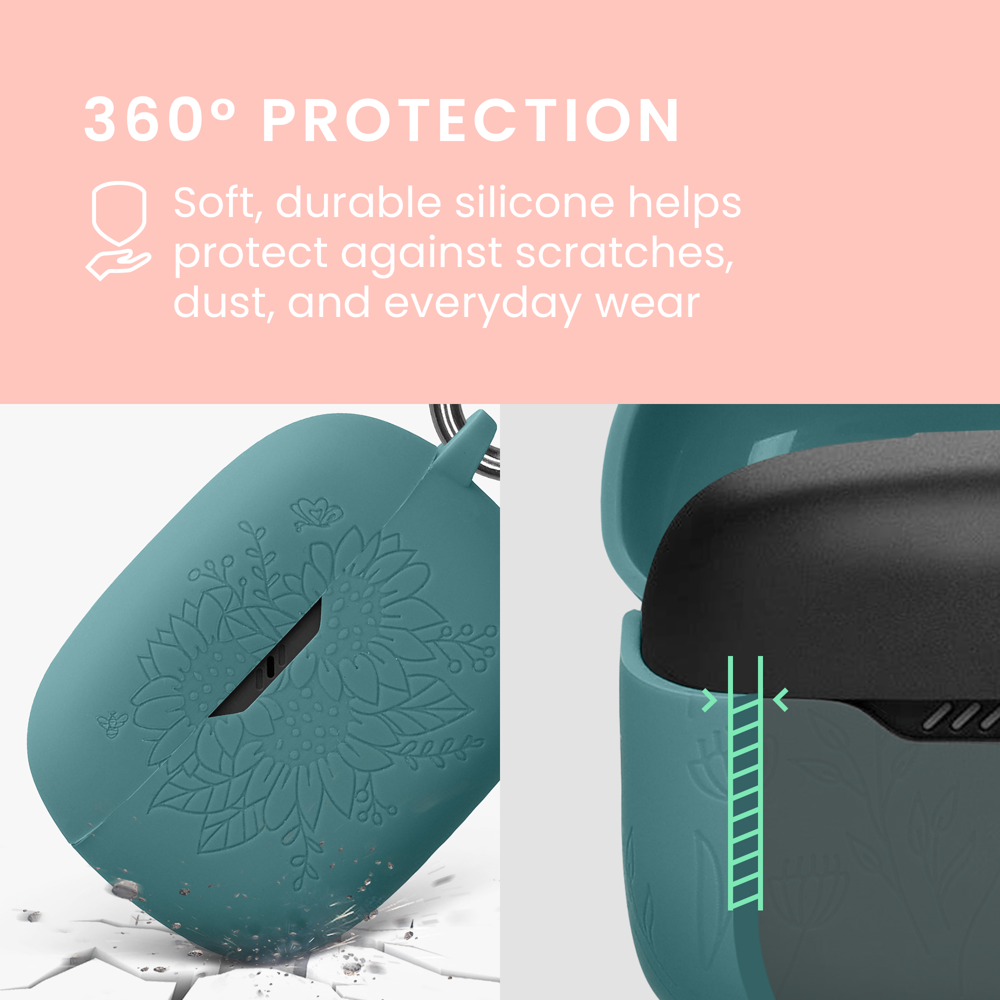 Pouzdro na sluchátka kwmobile pro JBL Wave Beam / Beam 2 / Wave 200TWS, reliéfní vzor