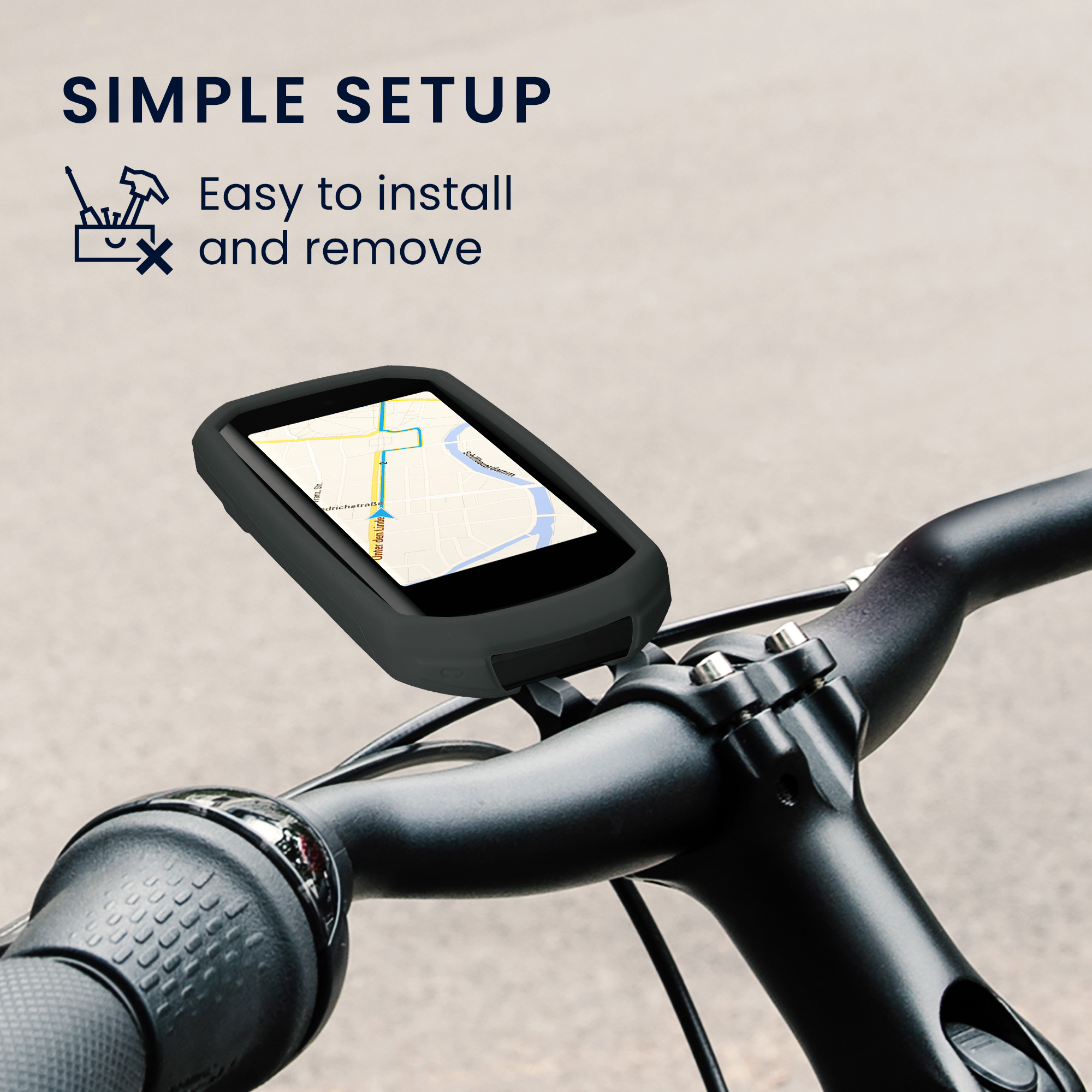 Silikonové pouzdro Garmin Edge 1050 kwmobile černý