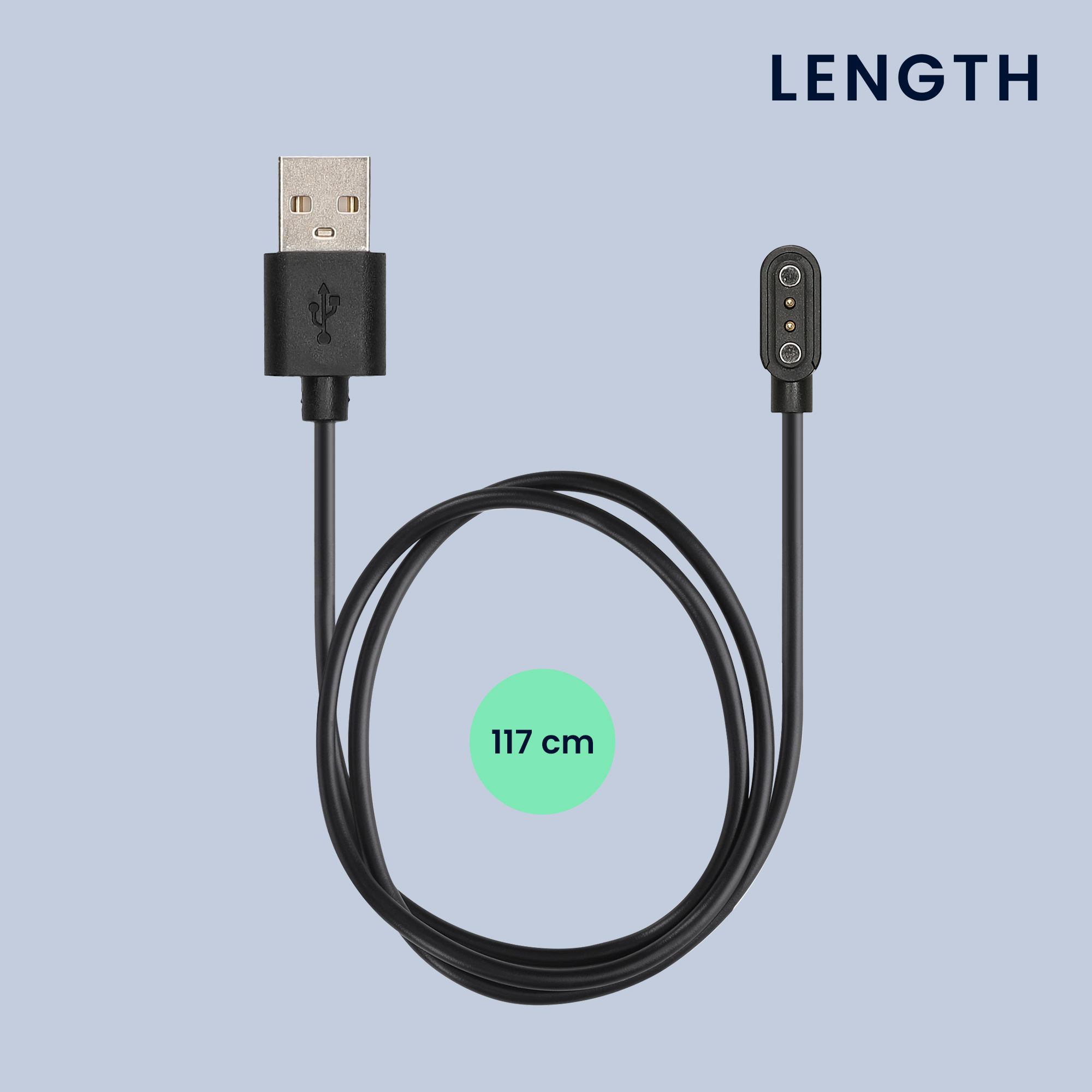Náhradní nabíjecí kabel hodinky CMF Watch Pro 2 USB černá kwmobile
