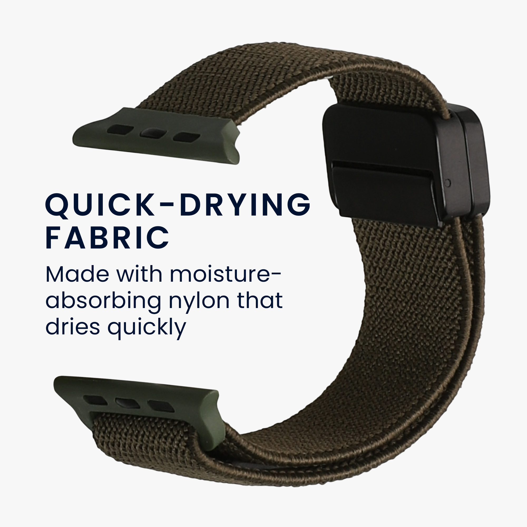 Řemínek na hodinky kwmobile nylonový pro Apple Watch SE 44mm Apple Watch 9/8/7/6/5/4/3 44mm, zelená