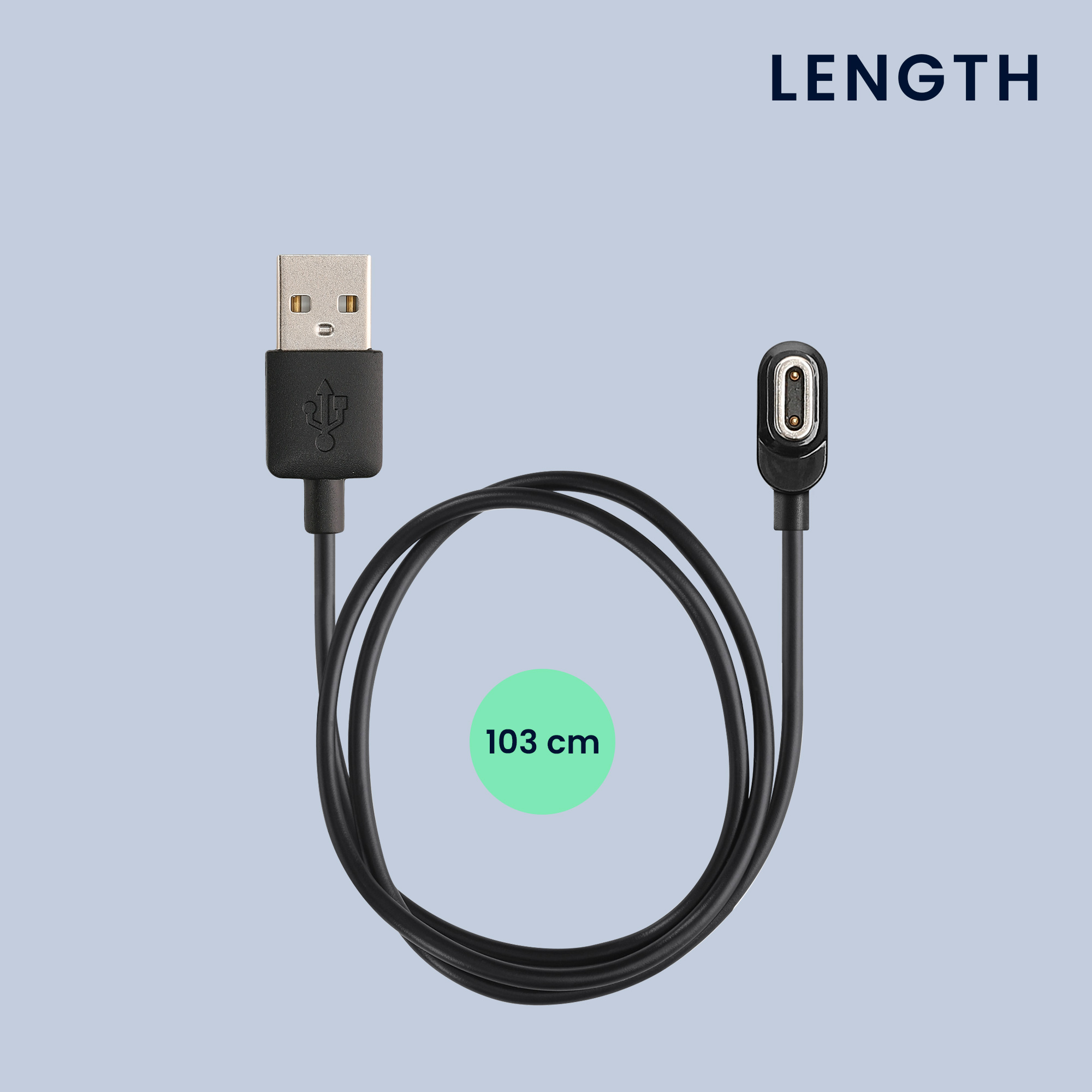 Náhradní nabíjecí kabel hodinky imoo Watch Phone Z7 USB černá kwmobile