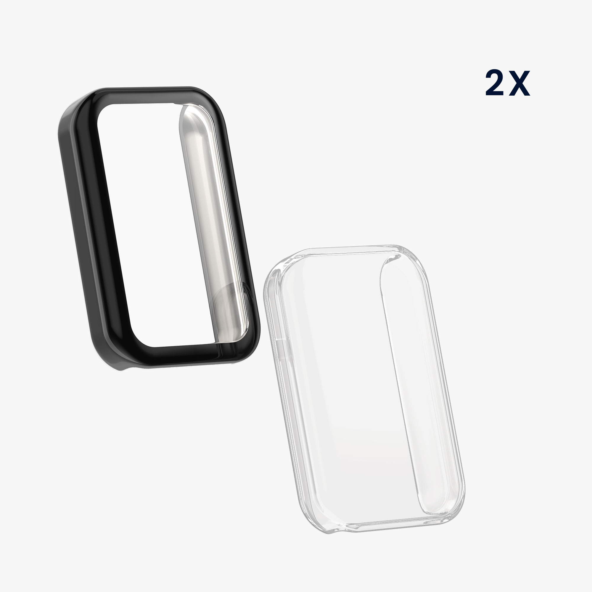 Ochranný rámeček se sklem na fitness náramek HONOR Band 9 Case 2 ks transparentně-černé