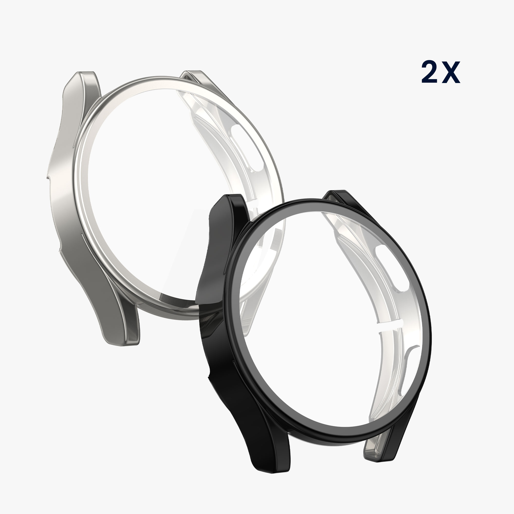 2x Ochranná fólie na hodinky Galaxy Watch FE 40mm kwmobile černý/stříbrný