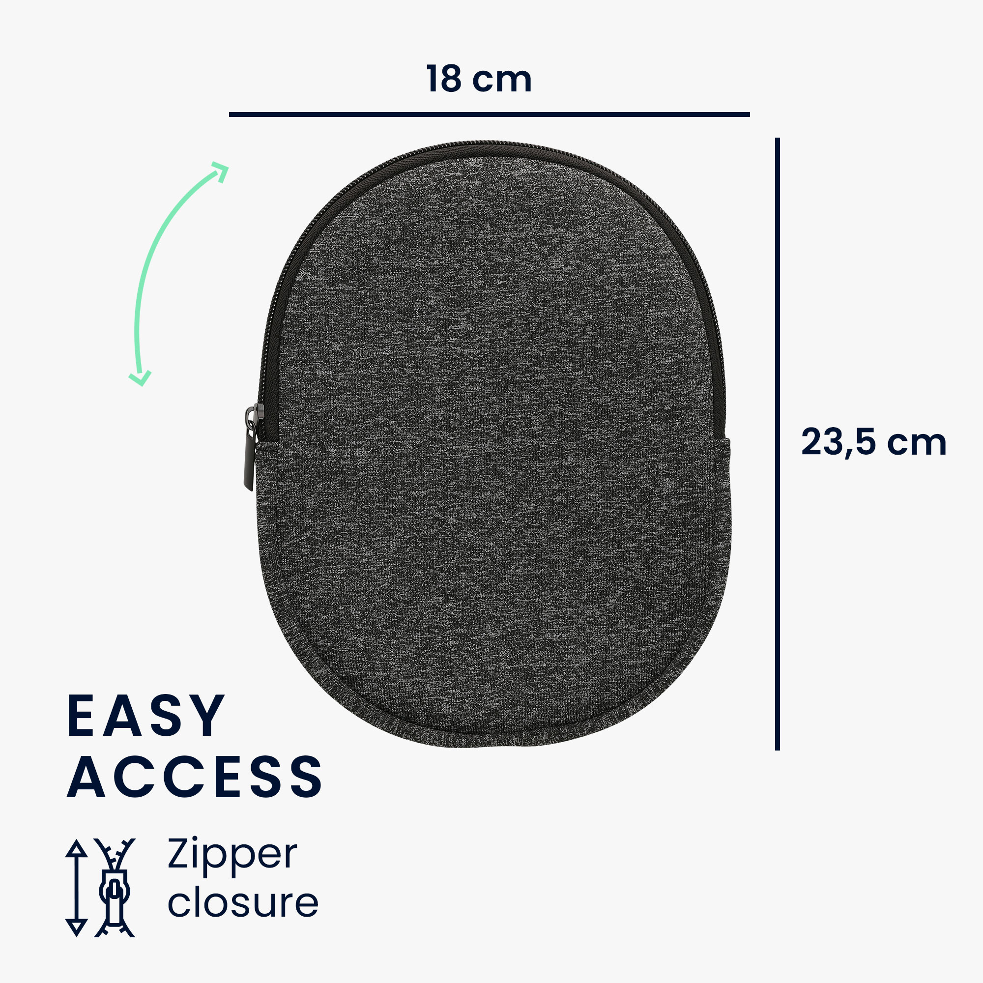Pouzdro na sluchátka Tune 600 / 500BT / 510BT / 450 kwmobile - soft travel carry bag anthracite/bílá