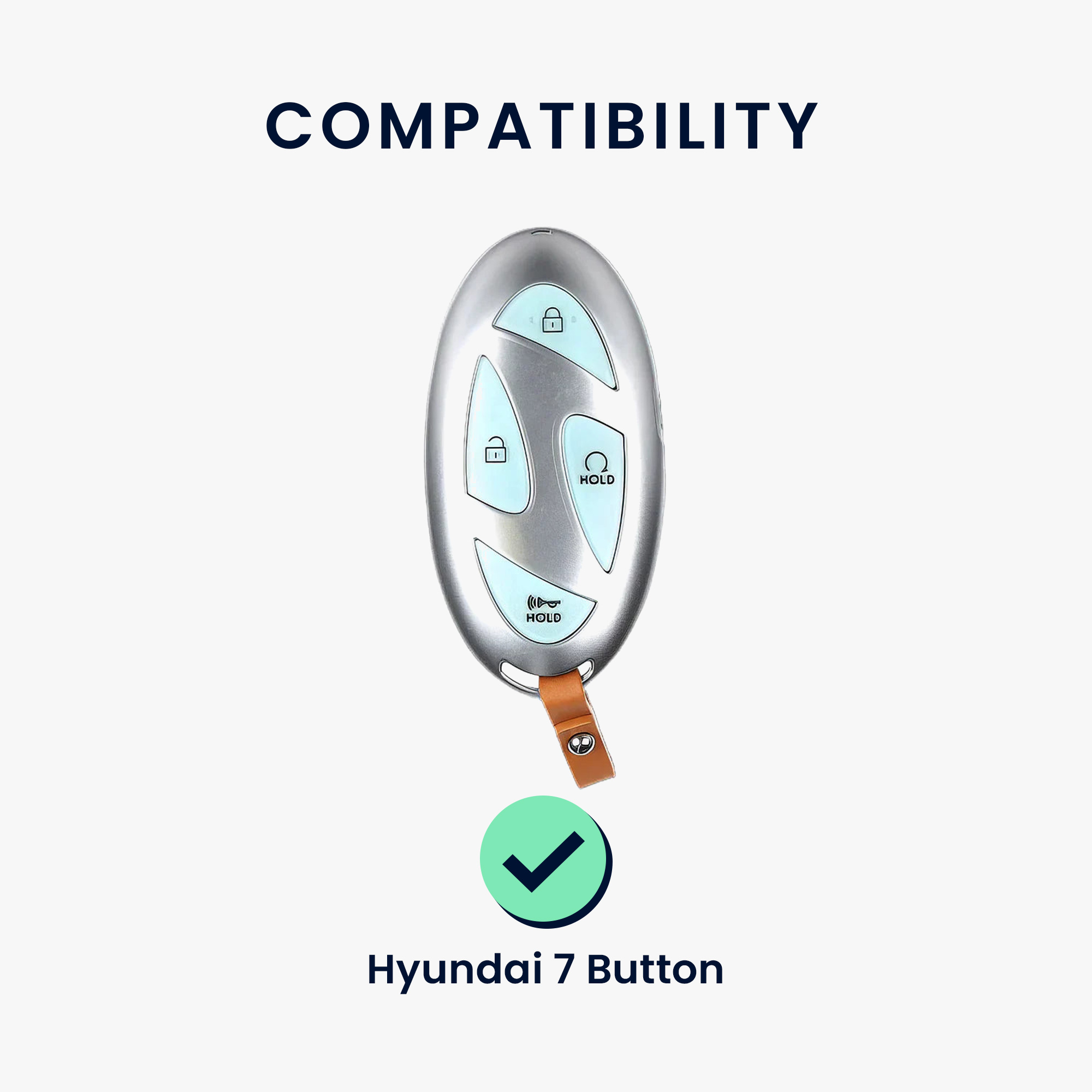 Pouzdro na klíč od auta kwmobile pro Hyundai 7-Button Ioniq 6 Grandeur GN7… - matně černá