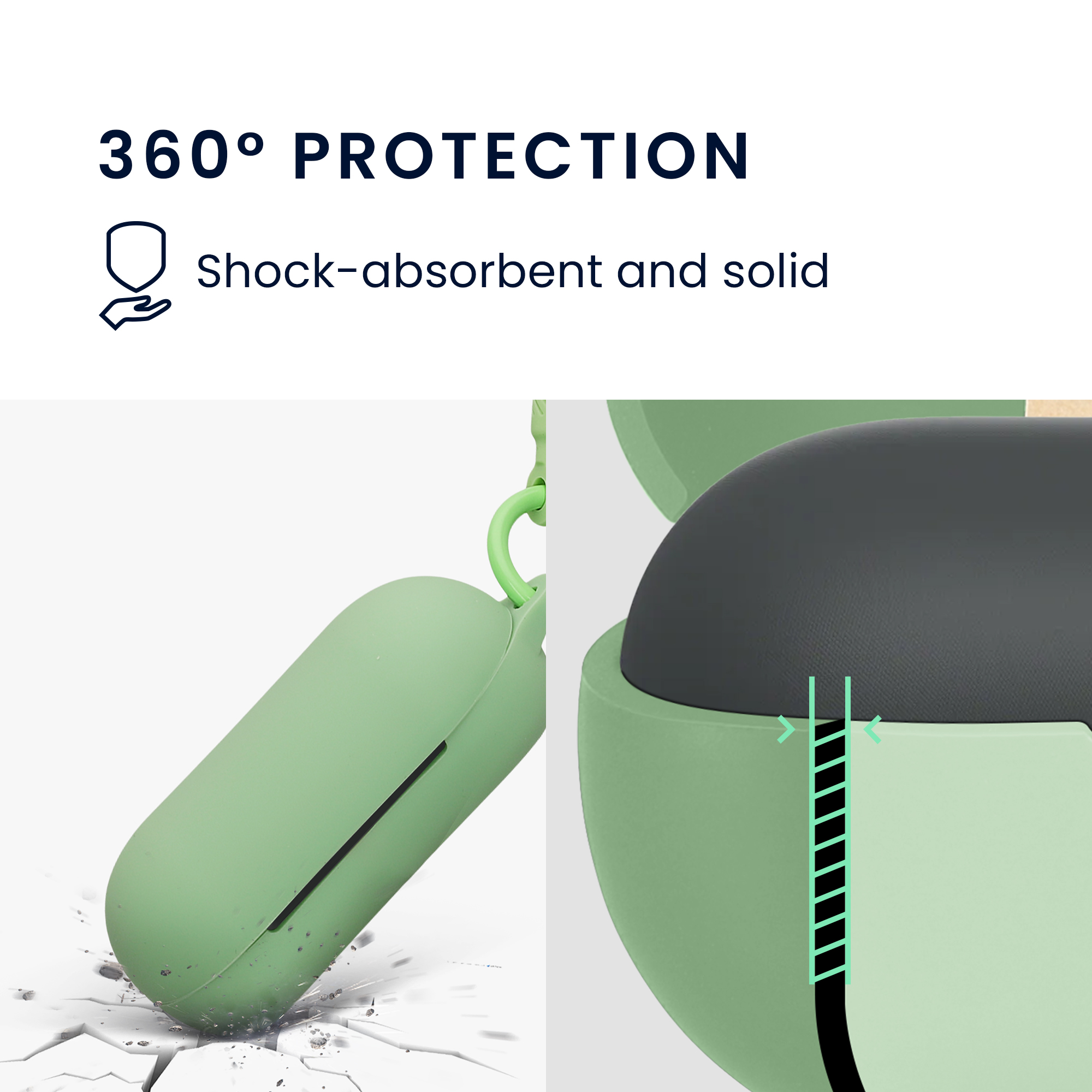 Pouzdro na sluchátka kwmobile pro Sony WF-C700N, matcha zelená