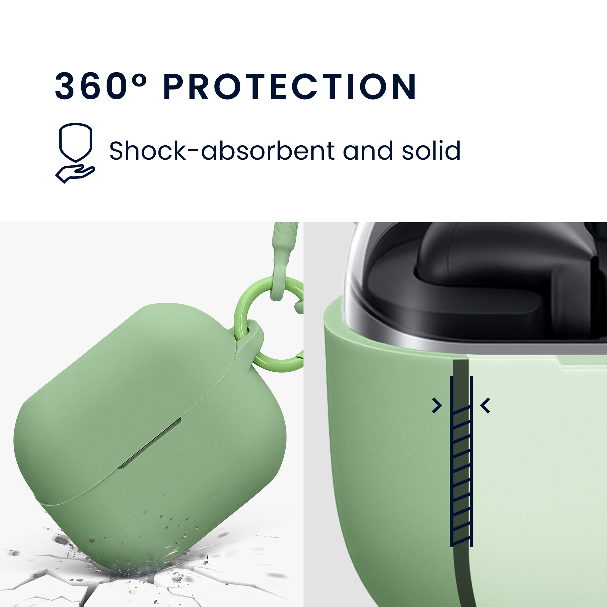 Kryt na sluchátka Samsung Galaxy Buds 3 / Galaxy Buds 3 Pro kwmobile TPU Matcha Green