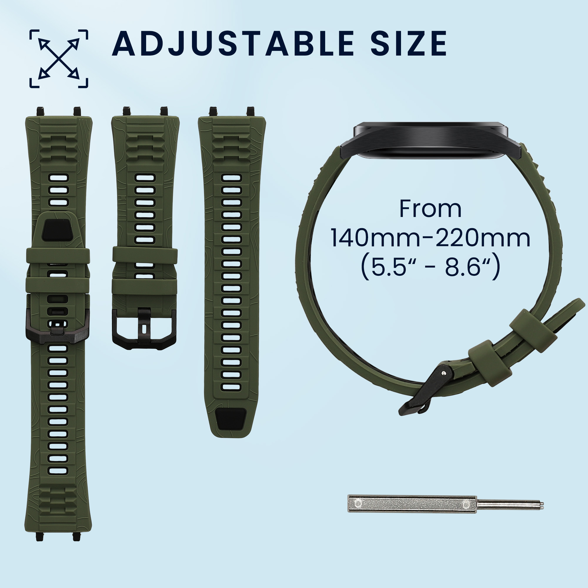 Řemínek pro Amazfit T-Rex 3 kwmobile - černá