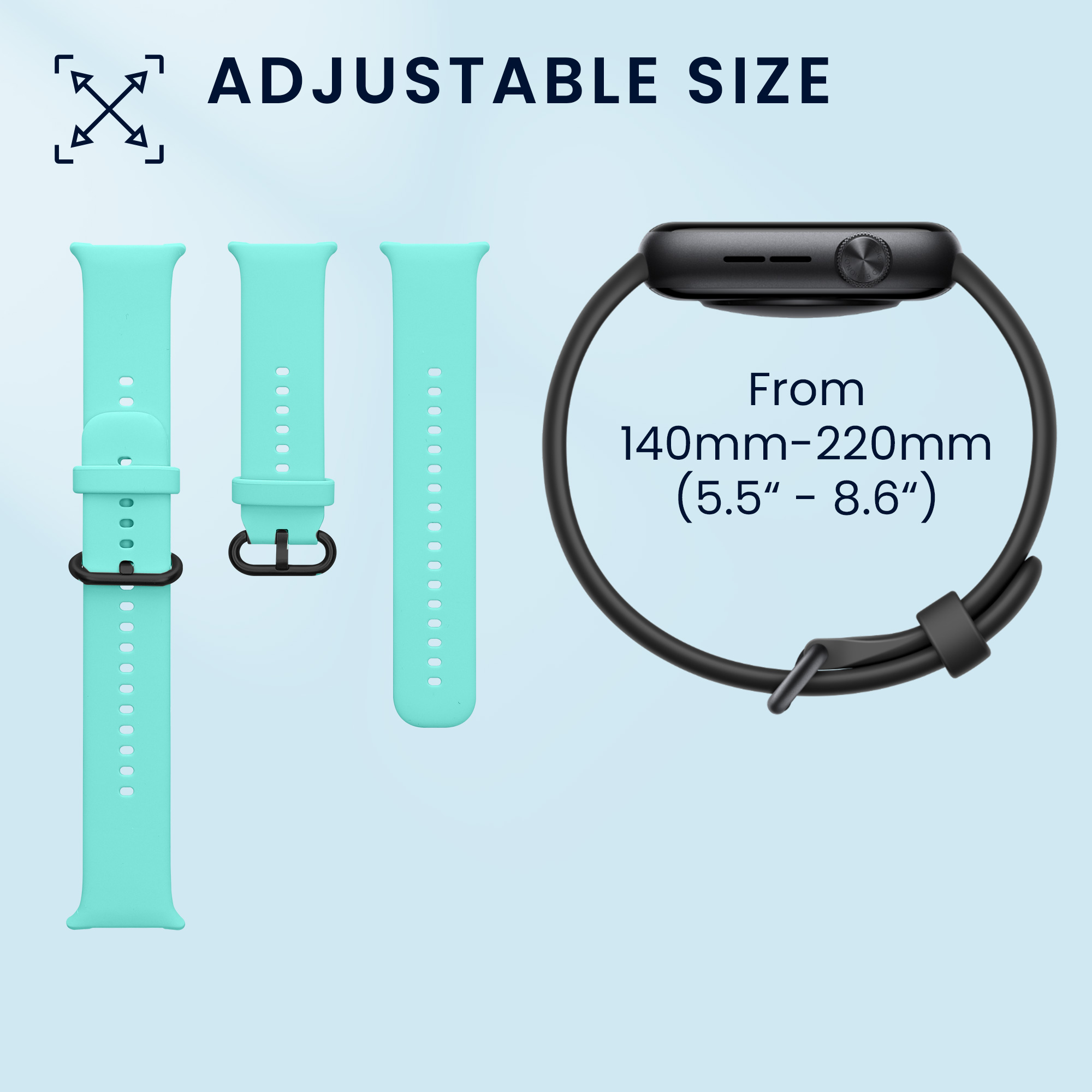 Náhradní řemínky HONOR Watch 5 (STL-L19) sada 2 ks černá/mátová kwmobile