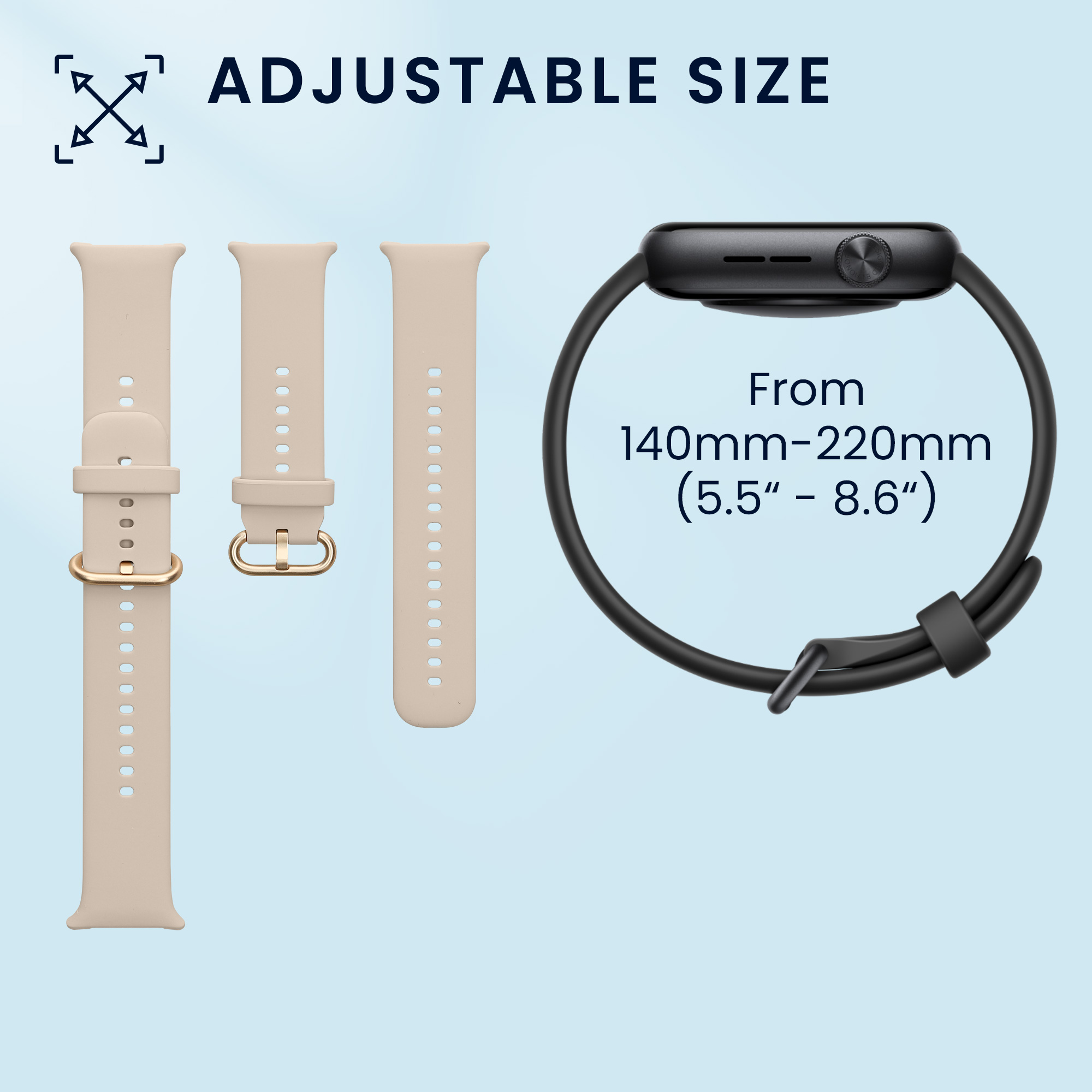 Náhradní řemínky HONOR Watch 5 (STL-L19) sada 2 ks černá/béžová kwmobile