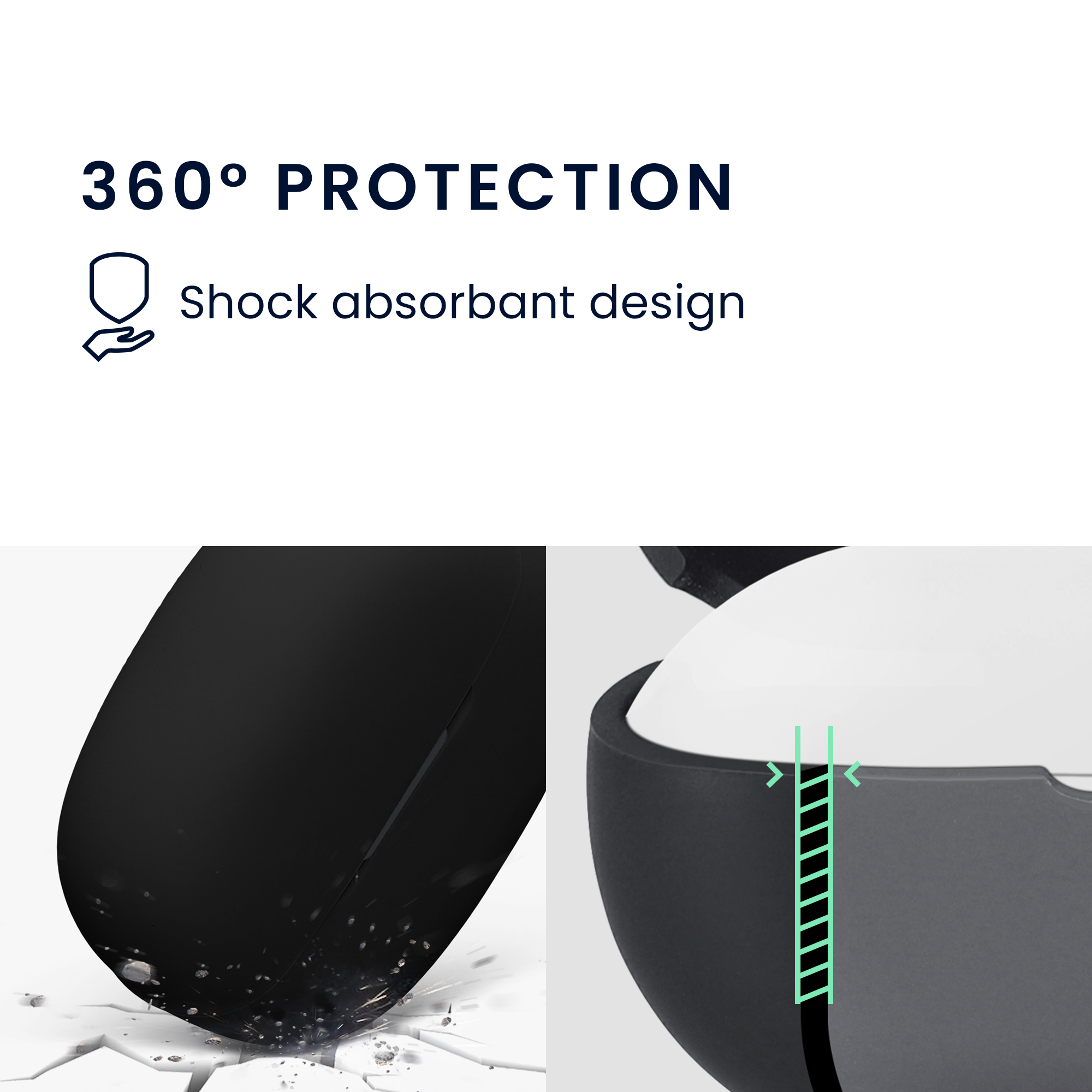Silikonový obal nabíjecí pouzdro sluchátka Xiaomi Redmi Buds 6 Pro černá kwmobile
