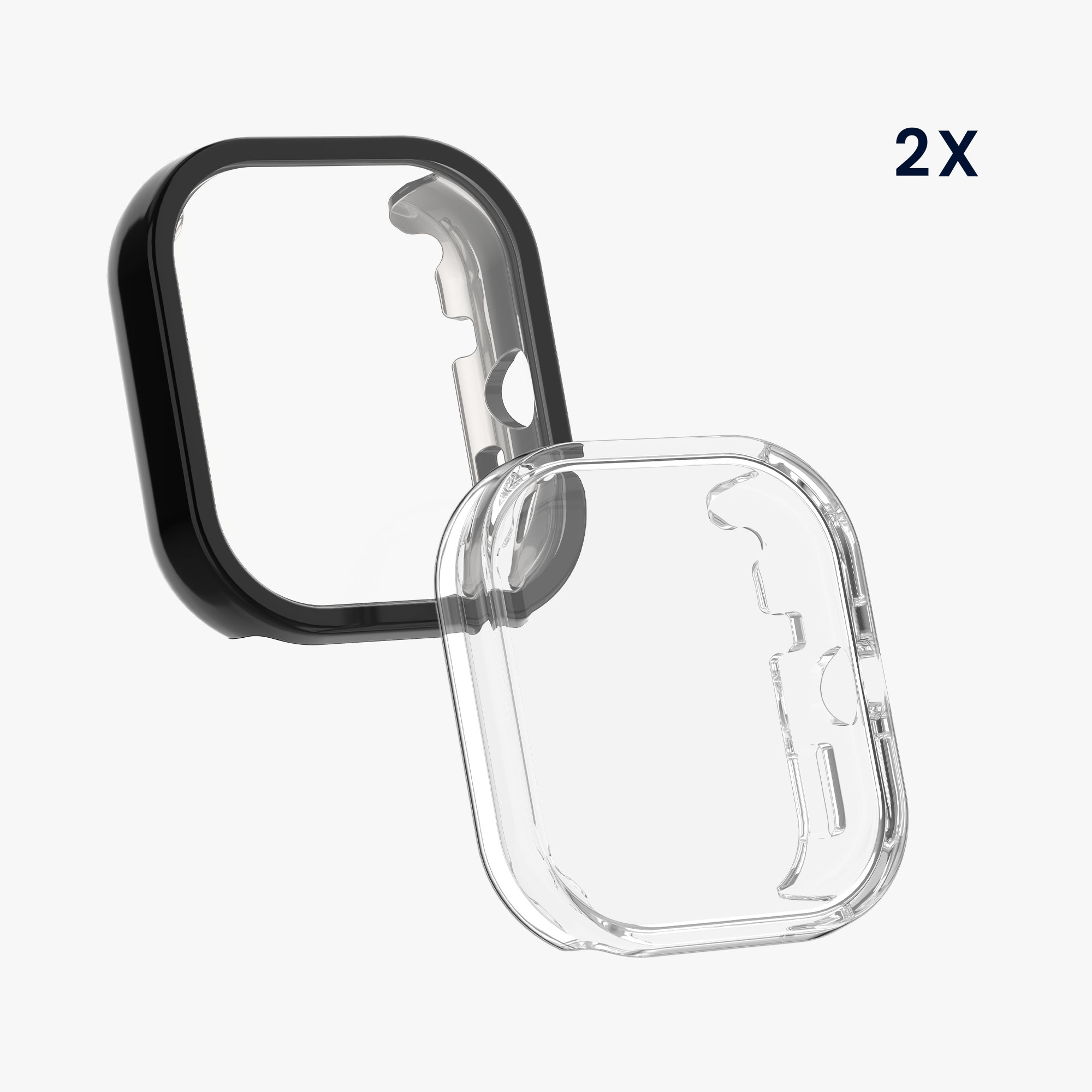kwmobile ochranný kryt na chytré hodinky Redmi Watch 5 / Redmi Watch5 eSIM - transparentní / černá