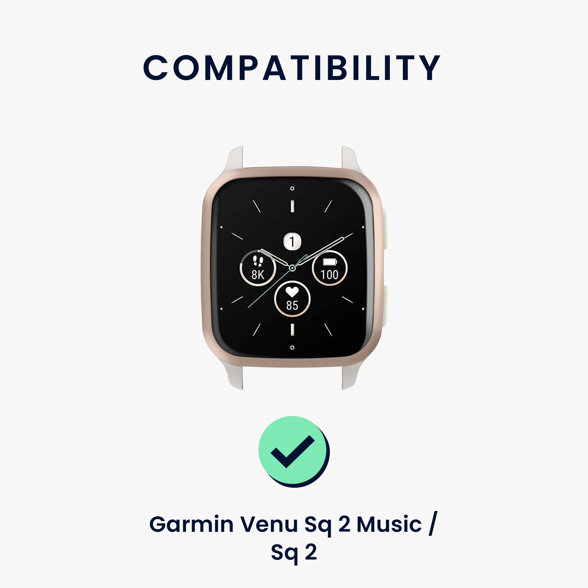 Řemínek kwmobile pro Garmin Venu Sq 2 Music / Sq 2 / Vivoactive 6 / Vivoactive 5 - levandulová