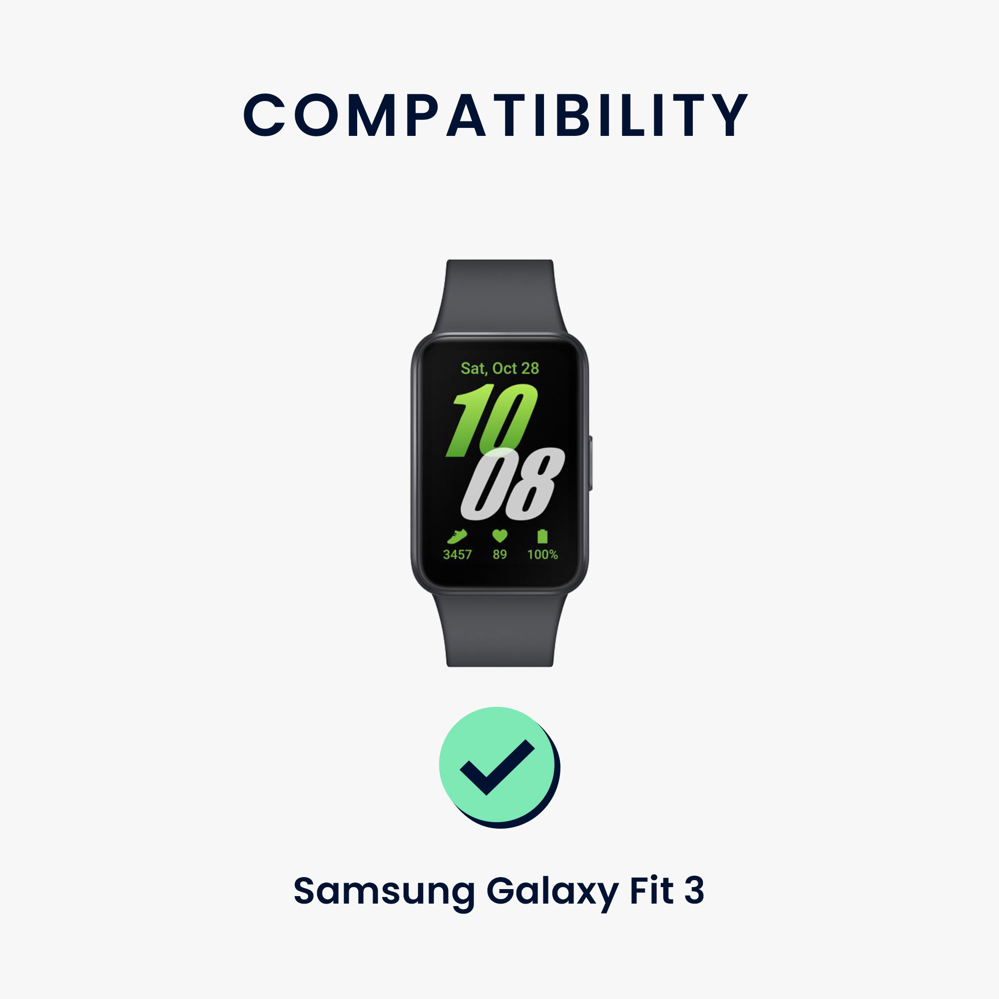 Scrunchie řemínek na chytré hodinky Samsung Galaxy Fit 3 kwmobile světle modrý