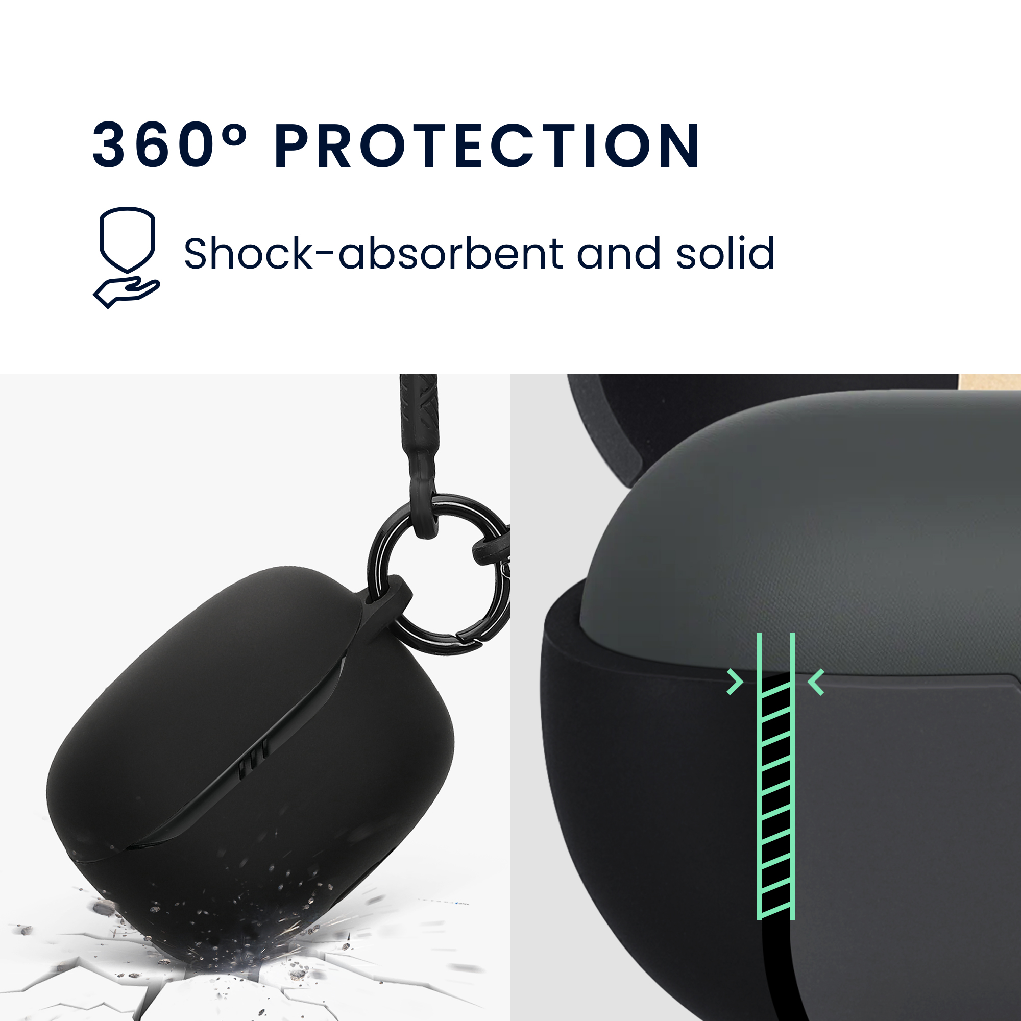 Pouzdro na sluchátka kwmobile pro JBL Tune Beam 2 - černá