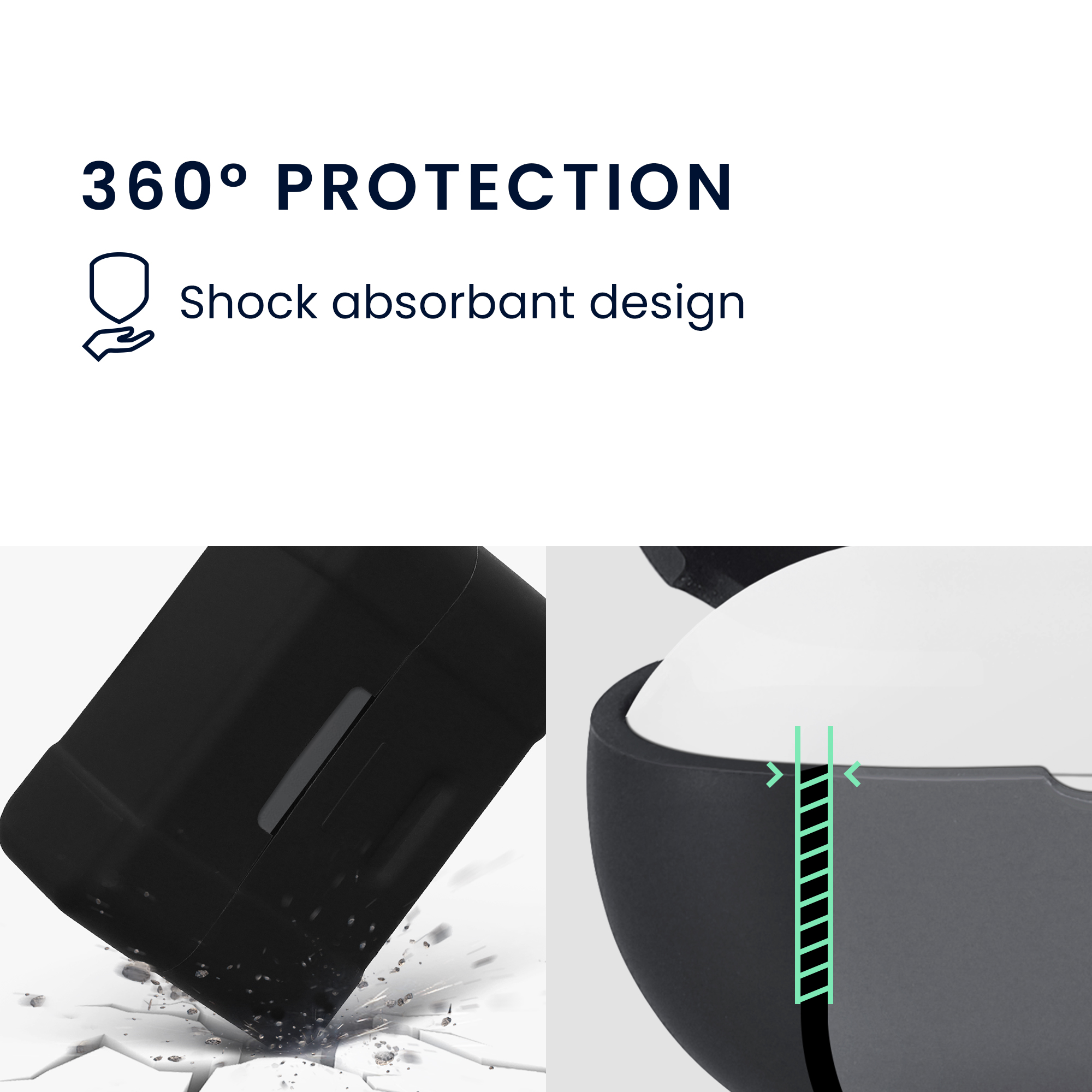 Pouzdro na sluchátka kwmobile pro DJI Mic Mini Wireless - Černá