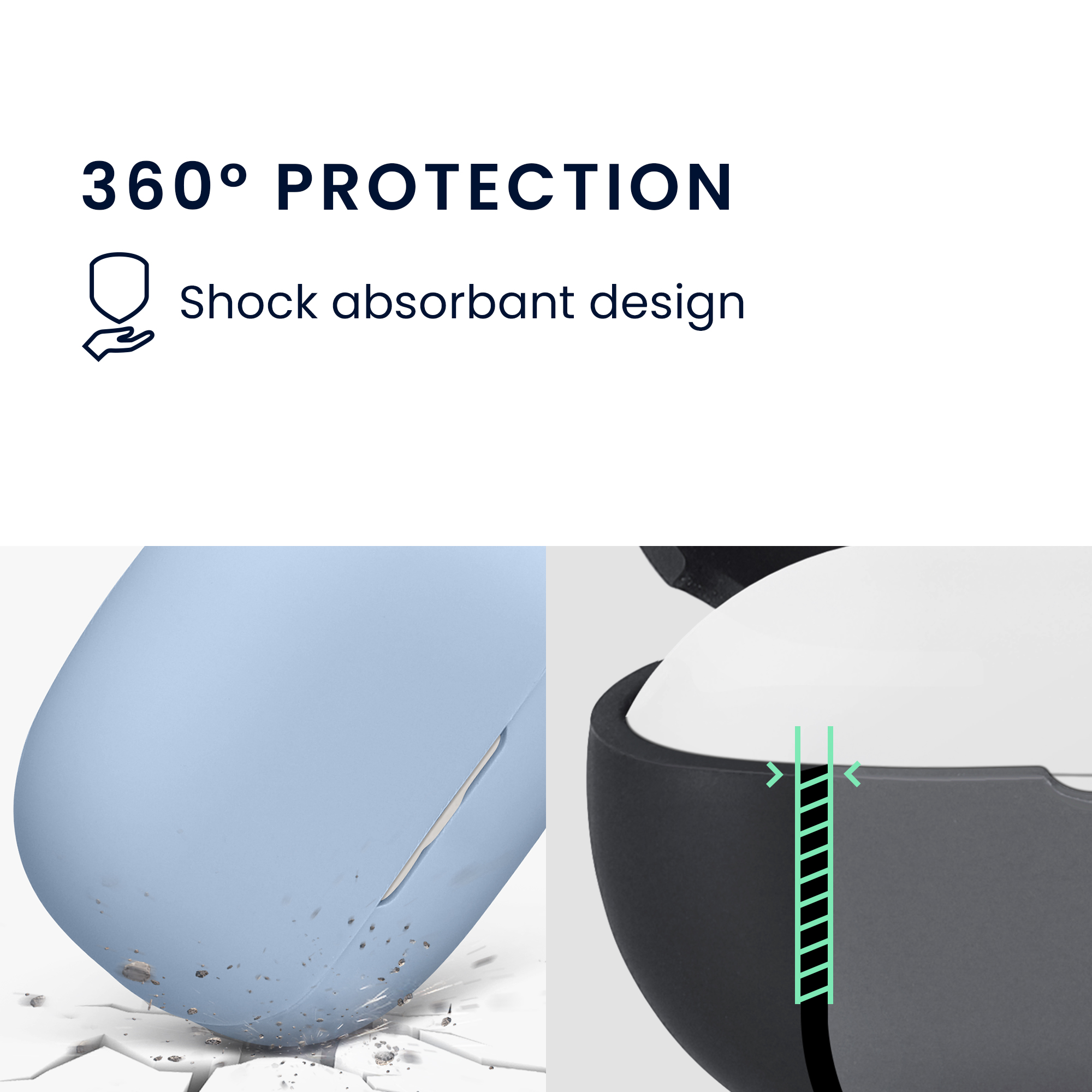 Silikonové pouzdro na sluchátka Xiaomi Buds 5 Pro světle modré