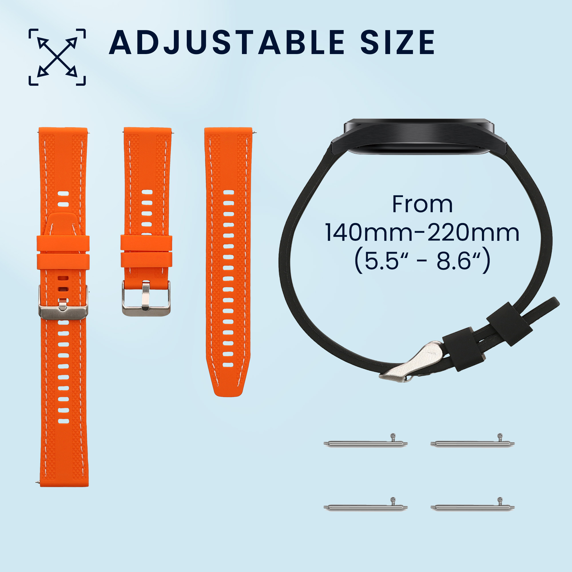 Řemínek na hodinky kwmobile silikonový pro Xiaomi Watch S4 / S4 Sport / S3 / S2 / Watch S1 Active / Watch 5 Active, černá /
