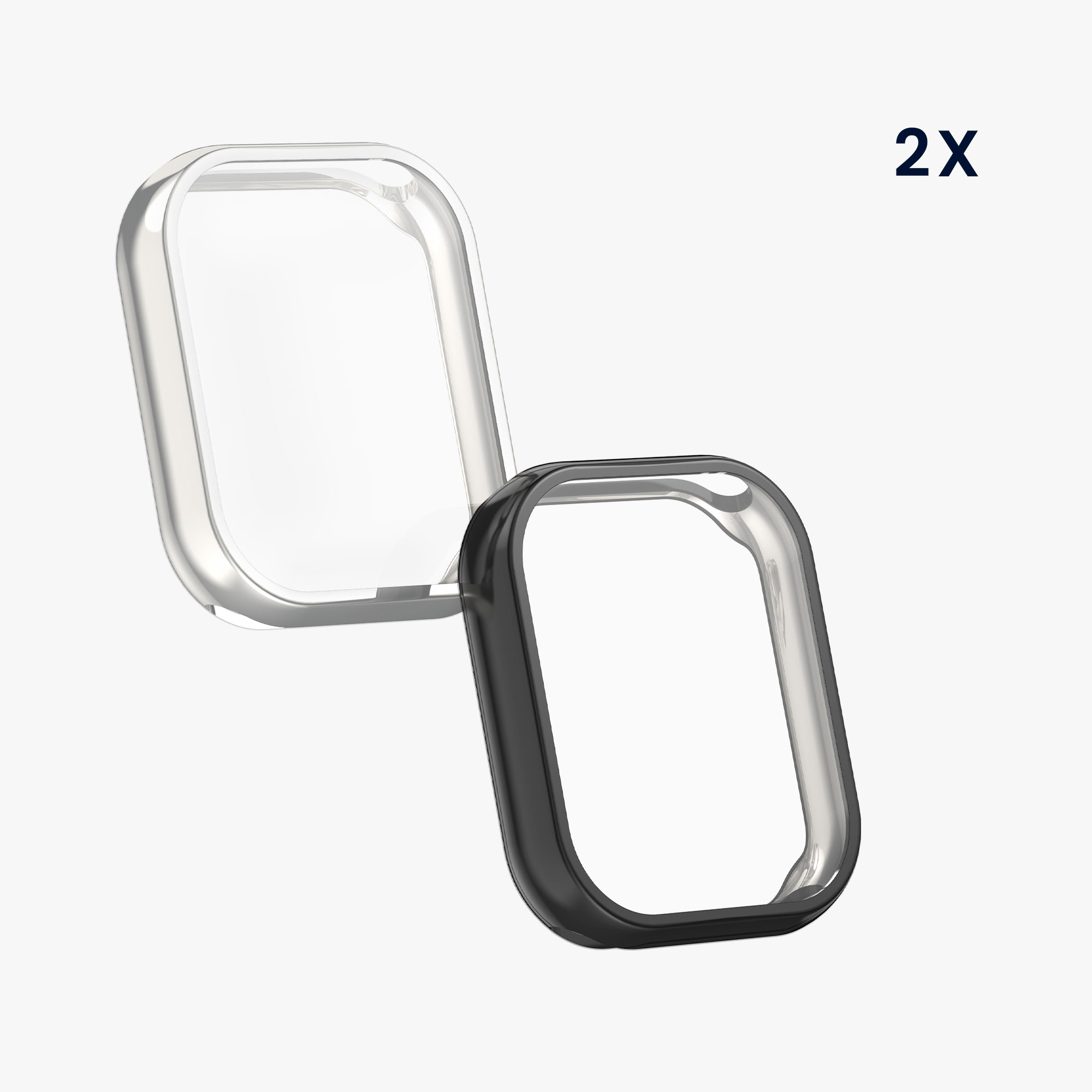 2 ks Kryt s ochranou displeje kwmobile Xiaomi Mi, černá / stříbrná