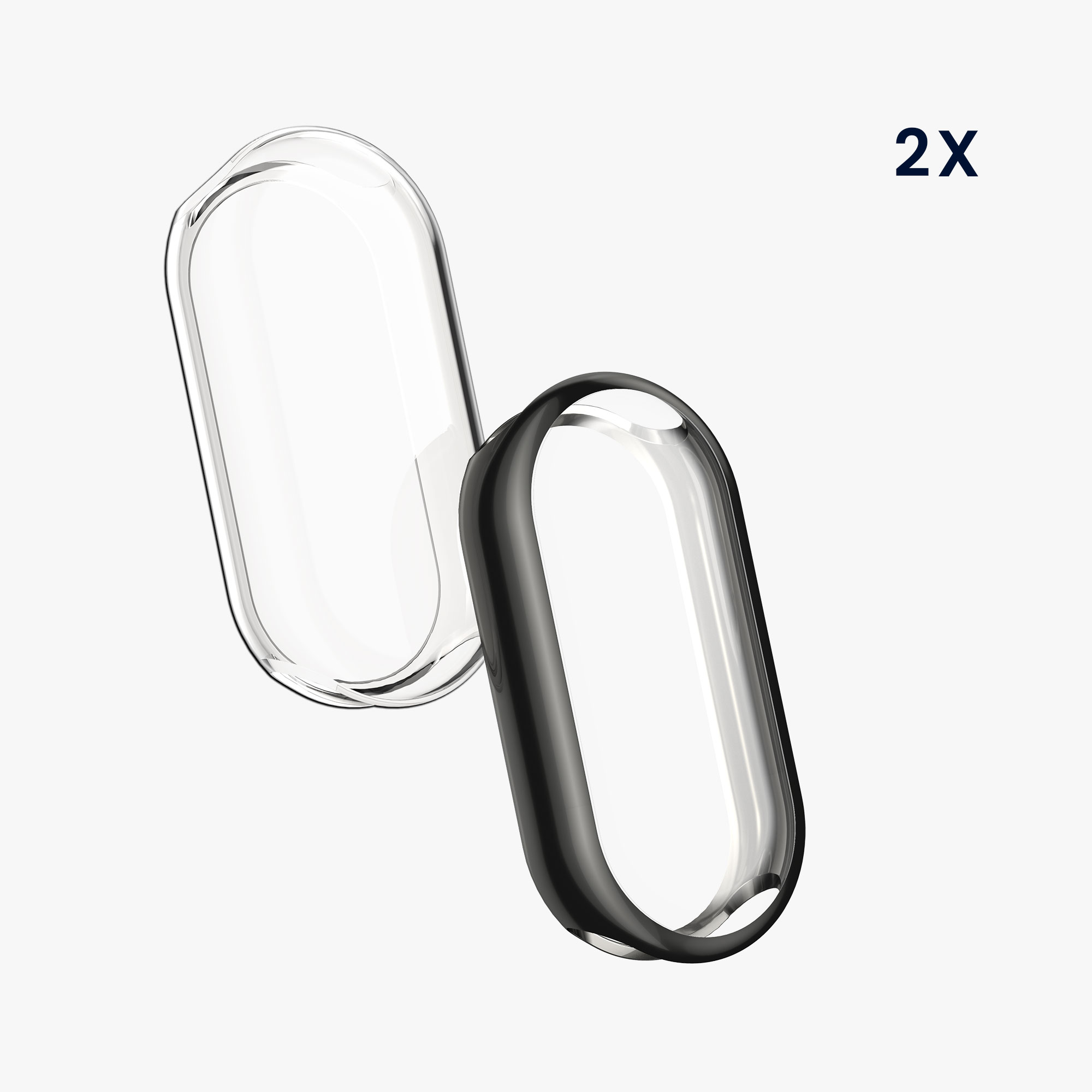 2 ks Kryt s ochranou displeje kwmobile Xiaomi Mi, transparentní / černá