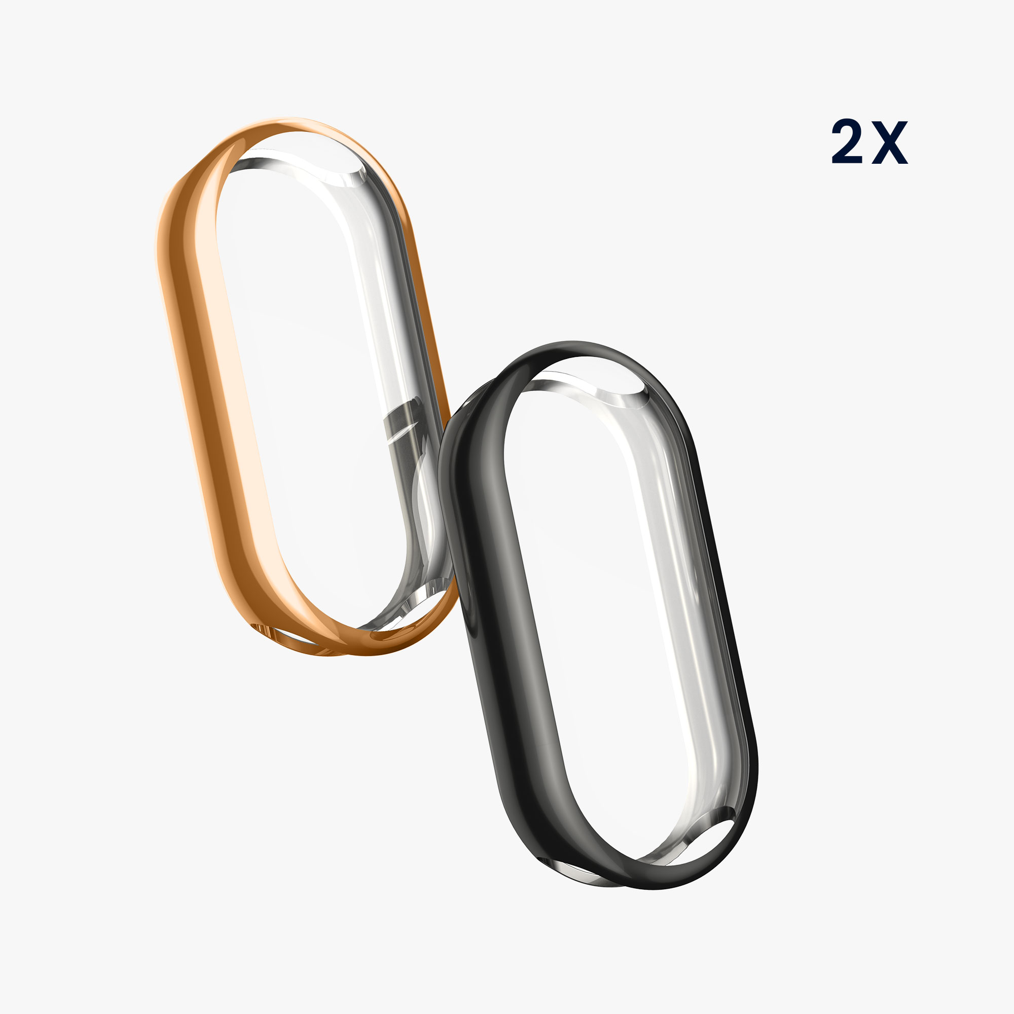 2 ks Kryt s ochranou displeje kwmobile Xiaomi Mi, černá / růžově zlatá