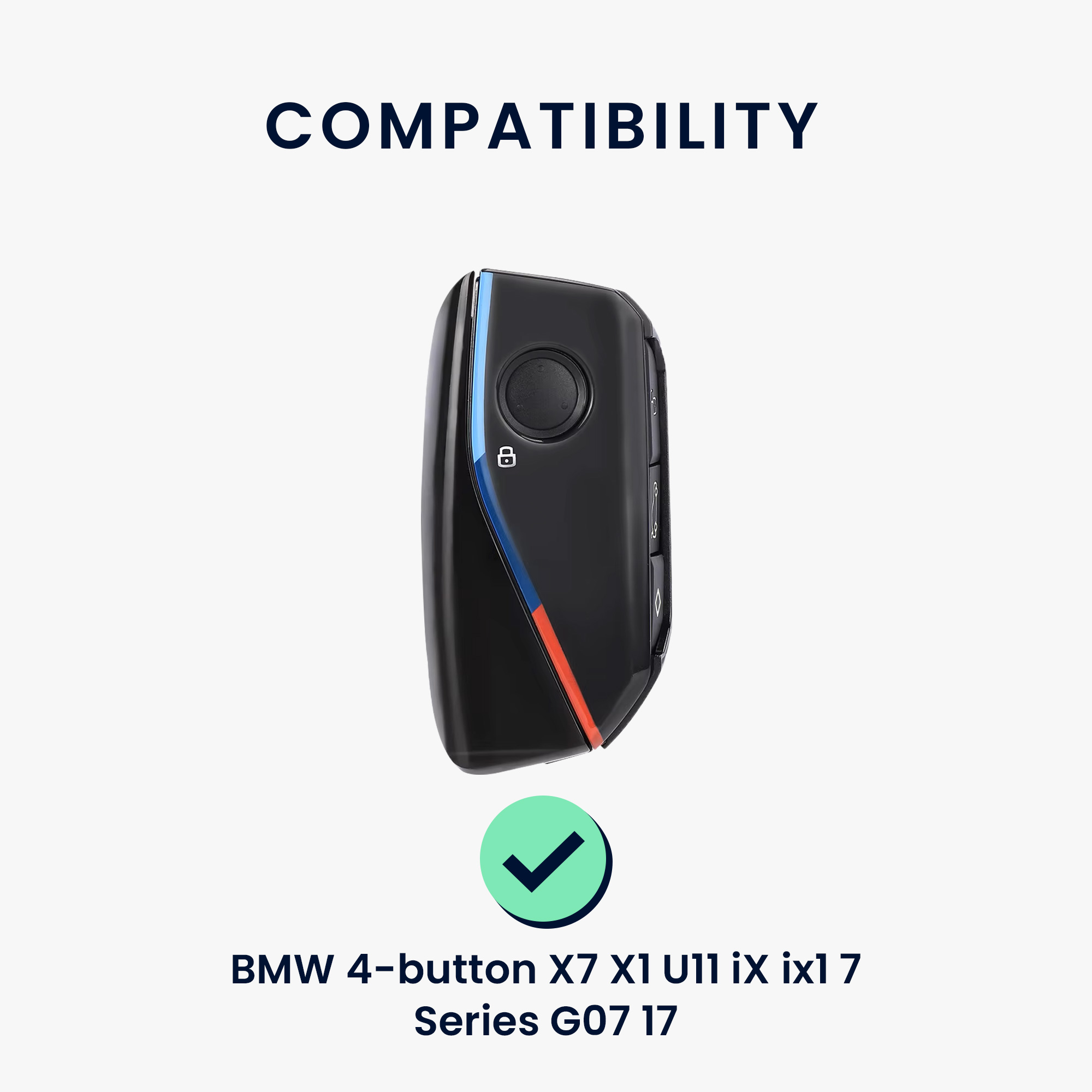 Tpu pouzdro na klíč od auta BMW X7/X1/iX 4 tlačítka protiskluzové tmavě modré