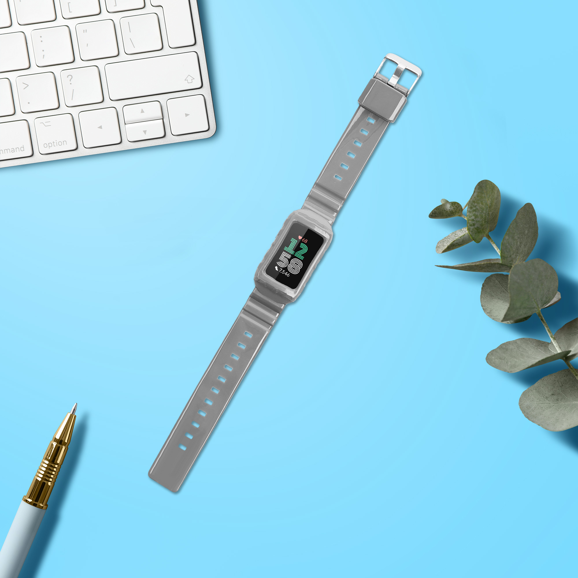 Řemínek na chytré hodinky kwmobile pro Fitbit Charge 6 / Charge 5 - šedá