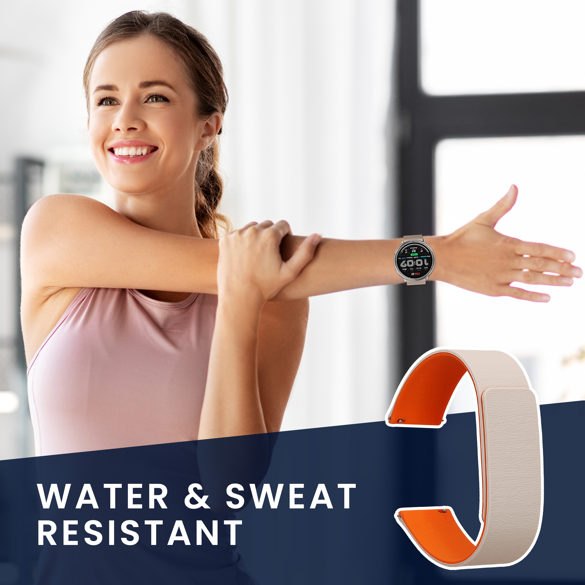 Řemínek 20mm Amazfit Active 2/2 Square/Active Edge/Bip 3/GTS... 20mm kwmobile TPU 21.6 cm