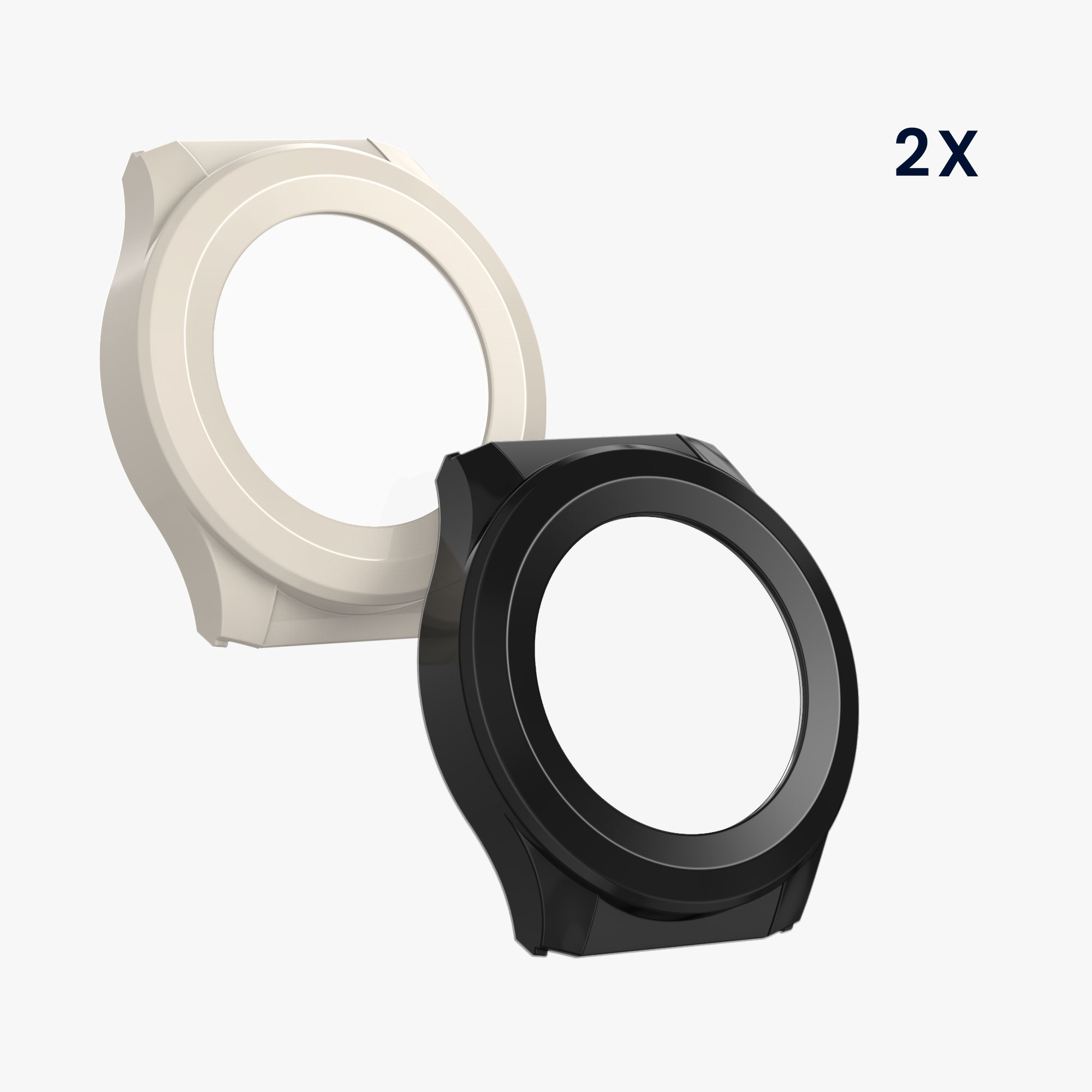 Sada 2 krytů s ochranou displeje pro Amazfit Cheetah / Amazfit Cheetah Pro kwmobile - černá a bílá