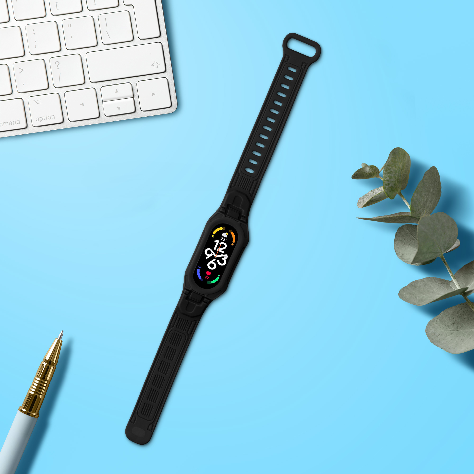 Řemínek Xiaomi Smart Band 10 / Smart Band 9 / 8 7 6 5 4 3 kwmobile - černá