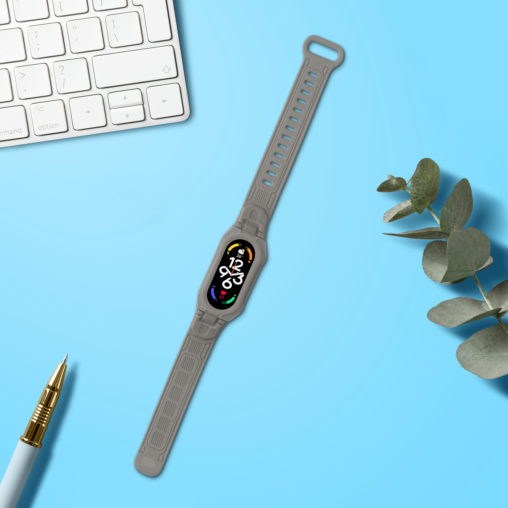 Řemínek Xiaomi Smart Band 10 / Smart Band 9 / 8 7 6 5 4 3 kwmobile - šedá