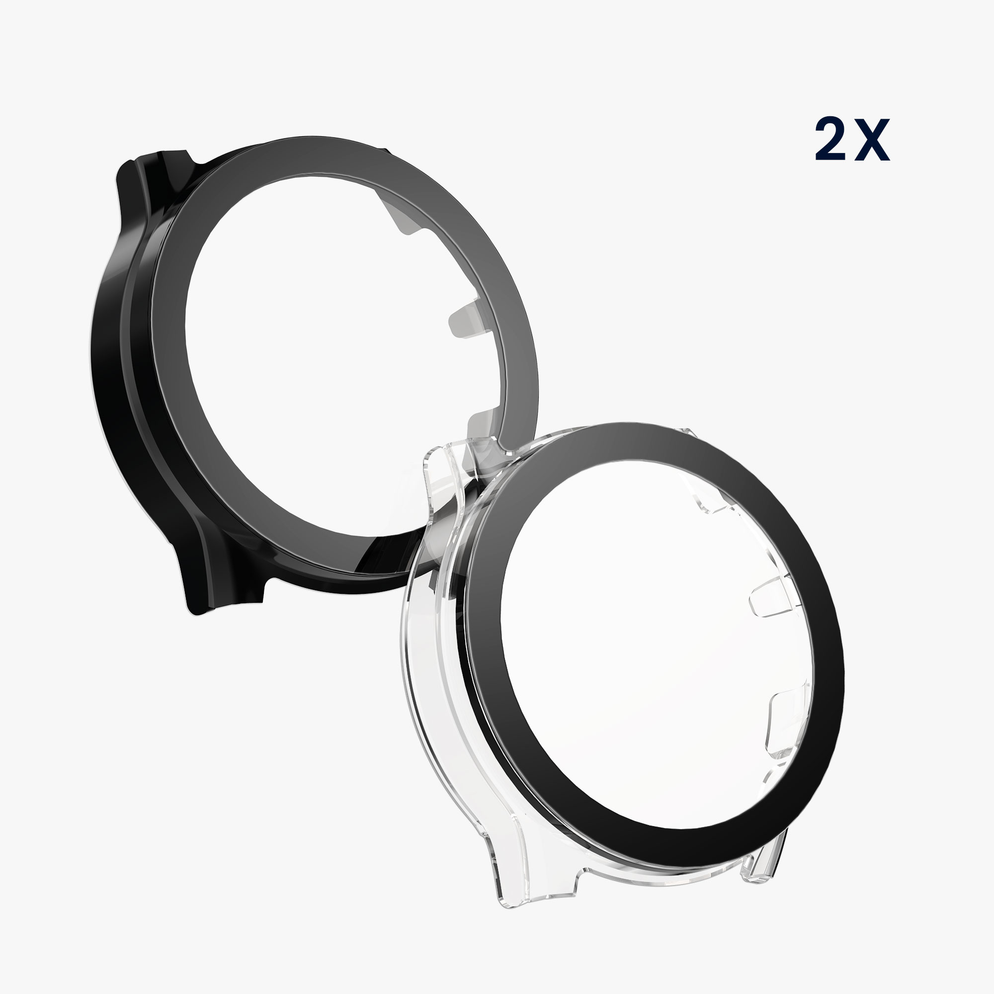 Ochranný kryt se sklem na hodinky Ticwatch Pro 5 Enduro kwmobile - černá/transparentní