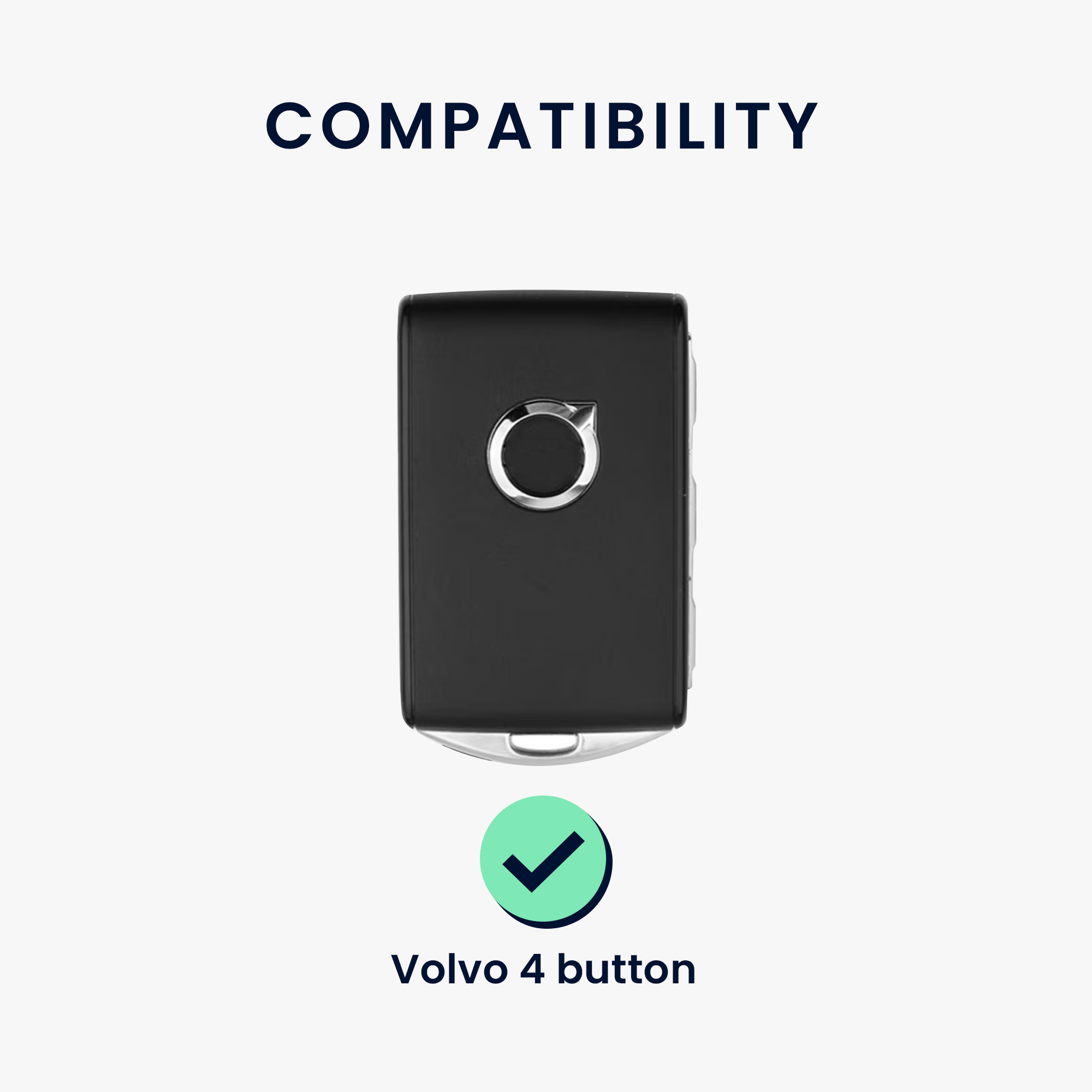 Pouzdro na klíč kwmobile pro Volvo 4tlačítkový klíč Keyless Go - matná černá