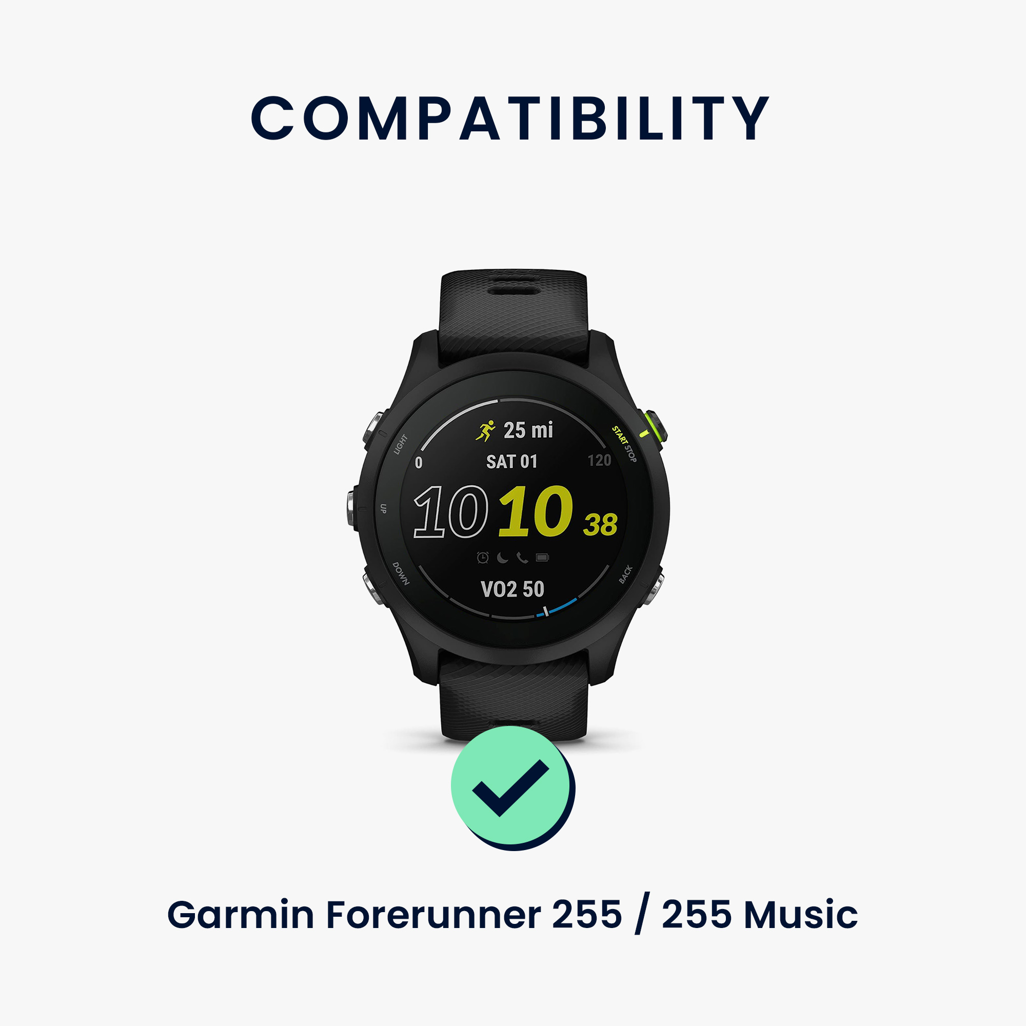 Řemínek Garmin Forerunner 255 / 255 Mu kwmobile nylon 2 ks šedá / staro