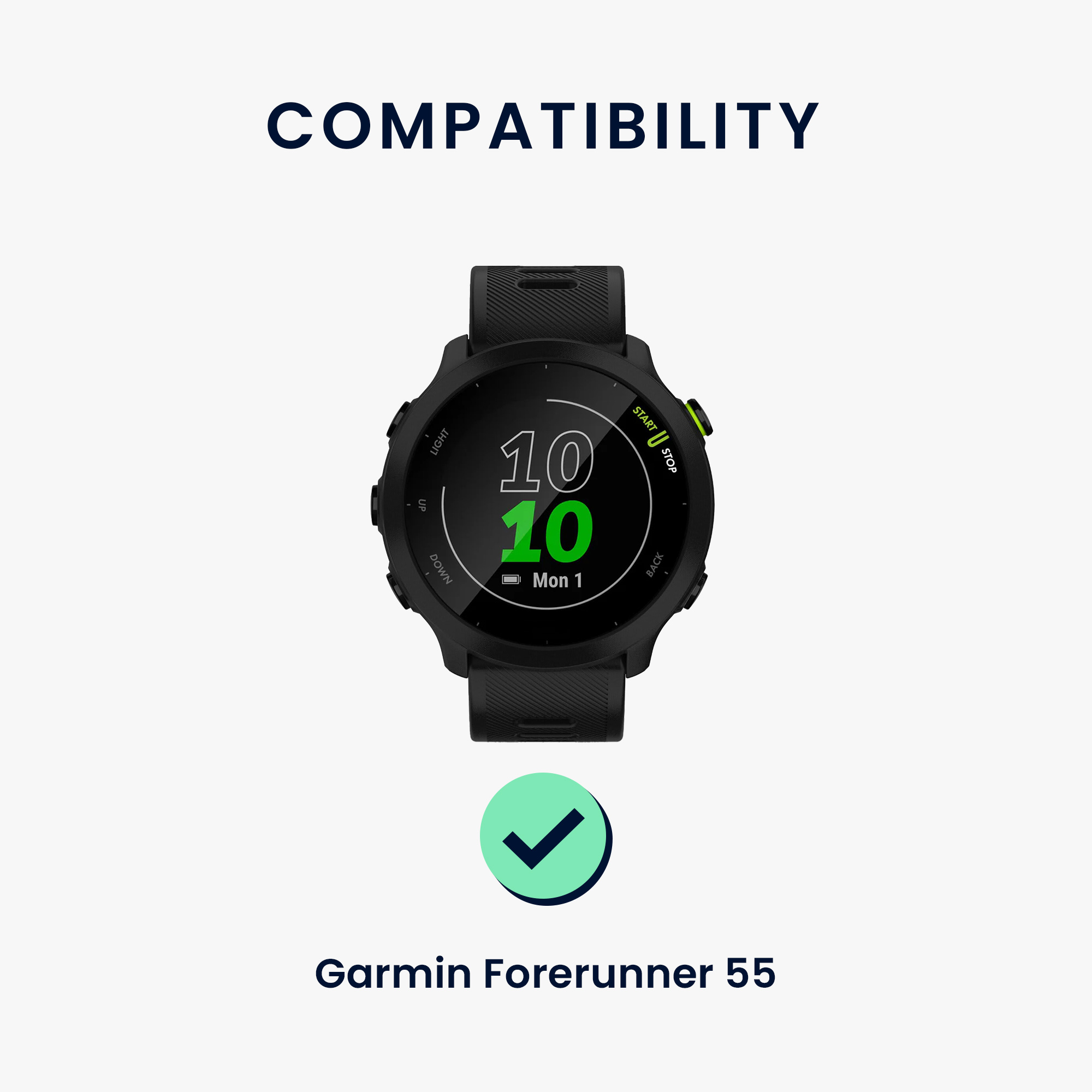 Řemínek Garmin Forerunner 55 / 165 / 2 kwmobile nylon 2 ks šedá / staro
