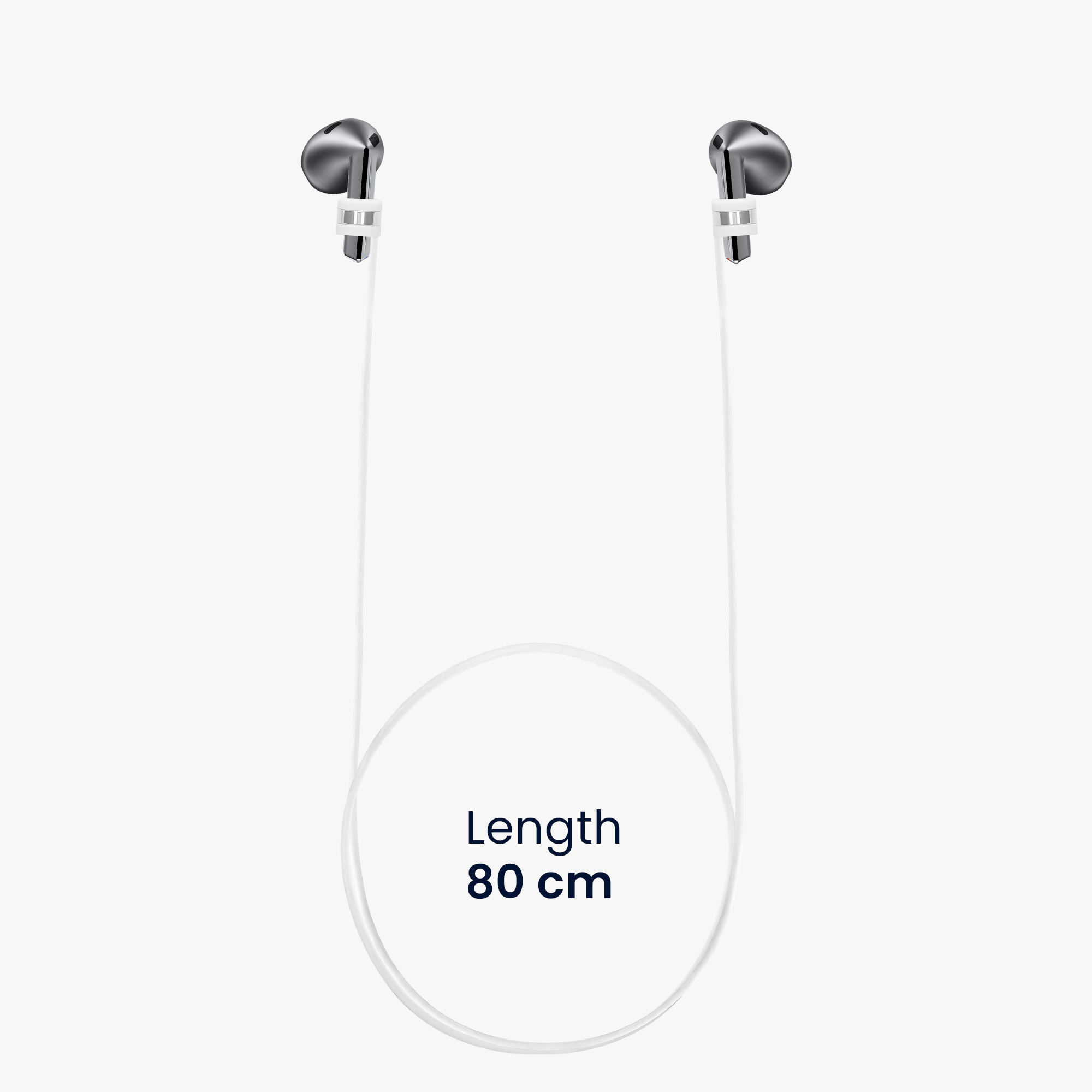 Šňůrka na sluchátka Samsung Galaxy Buds 3 / Soundcore P20i / Wave Beam / Fun Air Pro 4 kwmobile bílý