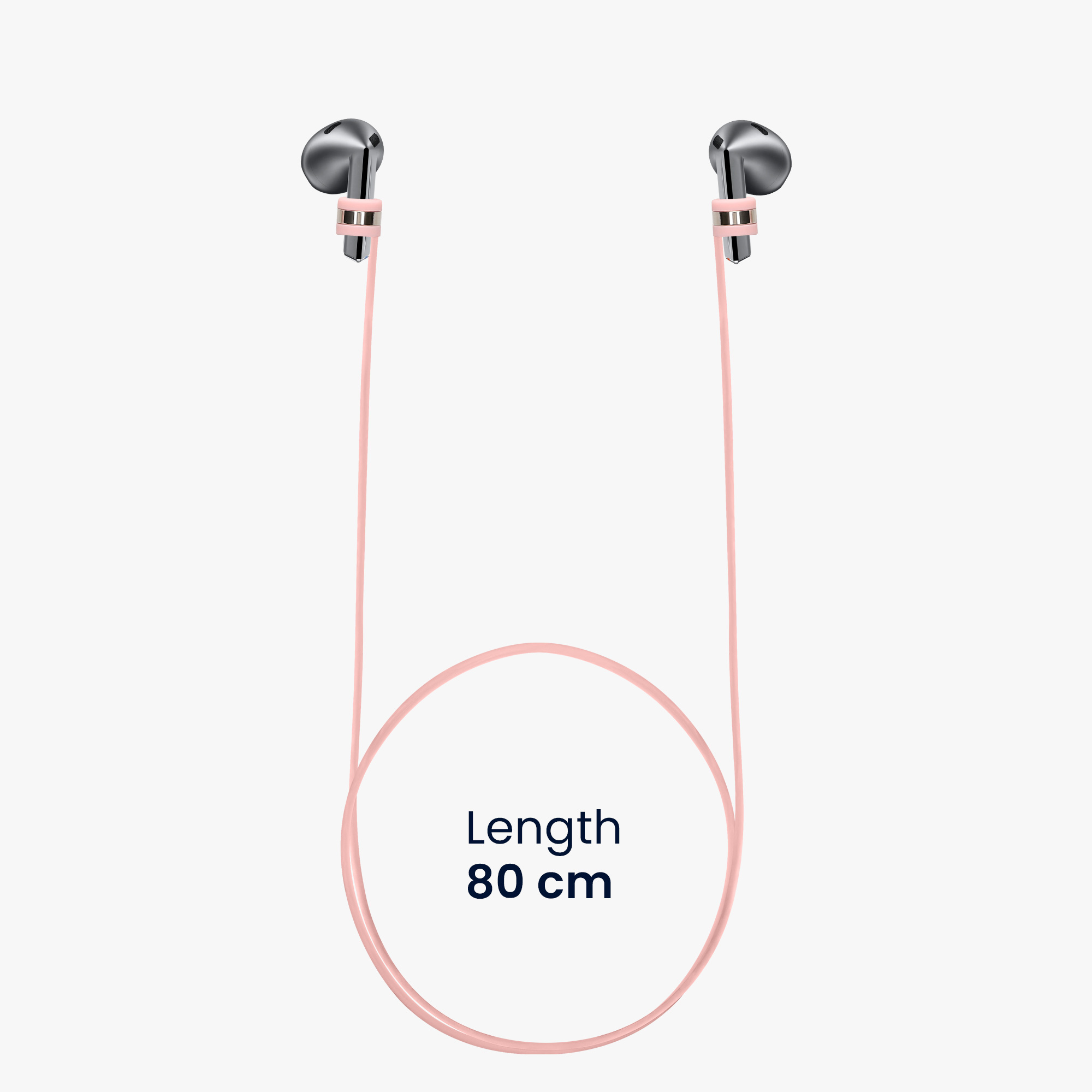 Šňůrka na sluchátka Samsung Galaxy Buds 3 / Soundcore P20i / Wave Beam / Fun Air Pro 4 kwmobile pudrově růžový