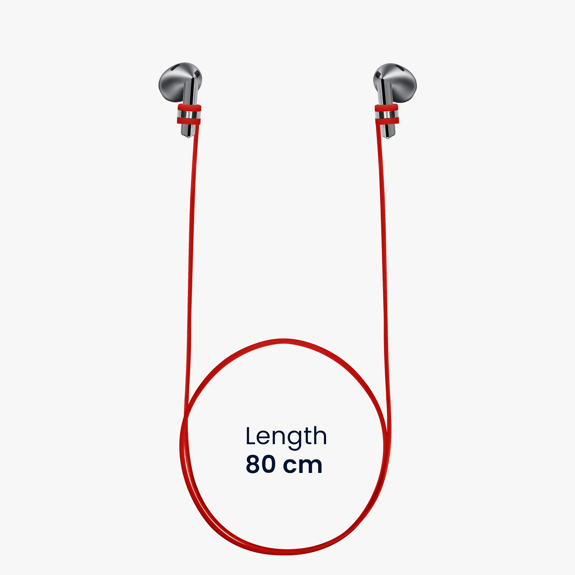 Šňůrka na sluchátka Samsung Galaxy Buds 3 / Soundcore P20i / Wave Beam / Fun Air Pro 4 kwmobile červený